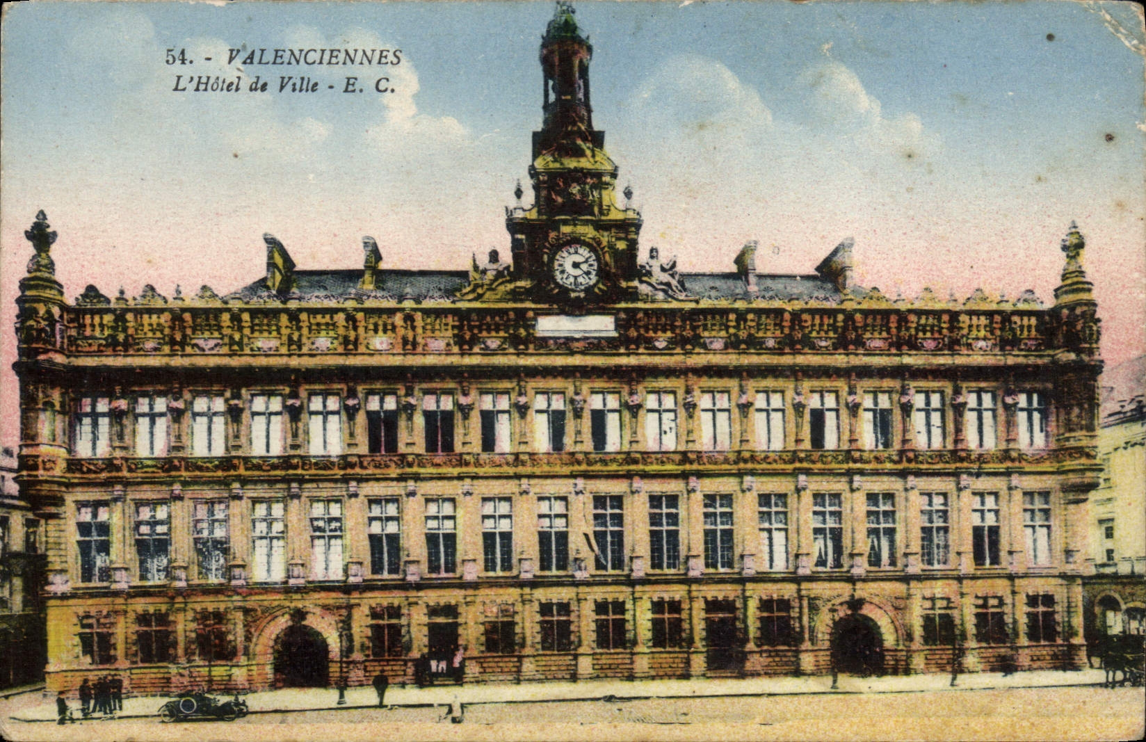 VINTAGE POSTCARD Valencian the Town hall