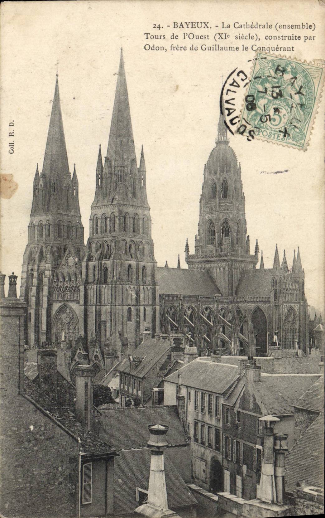 VINTAGE POSTCARD Bayeux the Cathedral