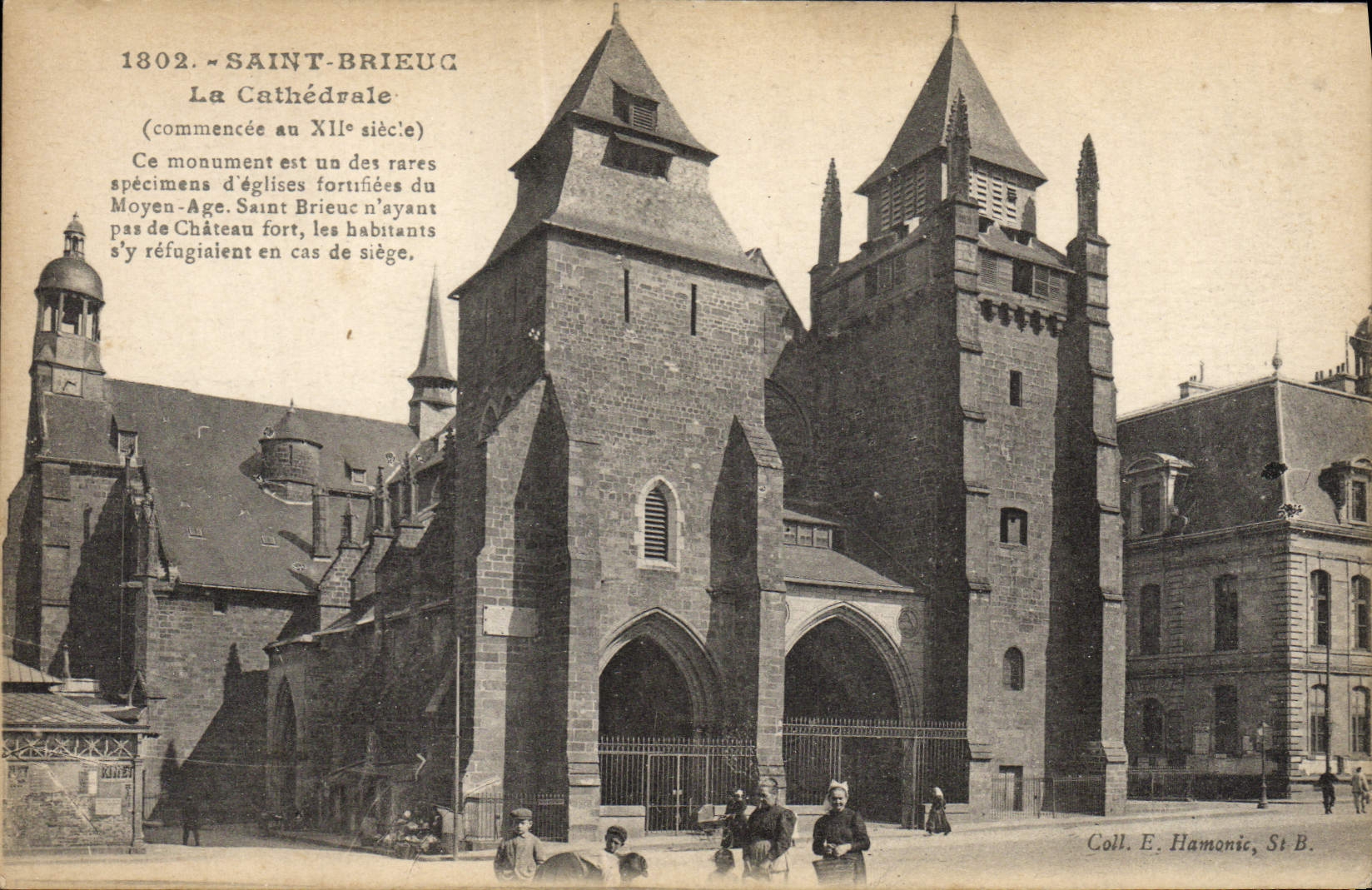 VINTAGE POSTCARD Holy Brieuc the Cathedral