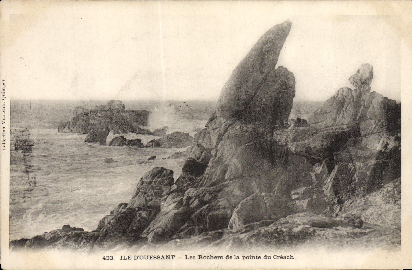 VINTAGE POSTCARD Island Of Ushant Rocks of the Point of Creach