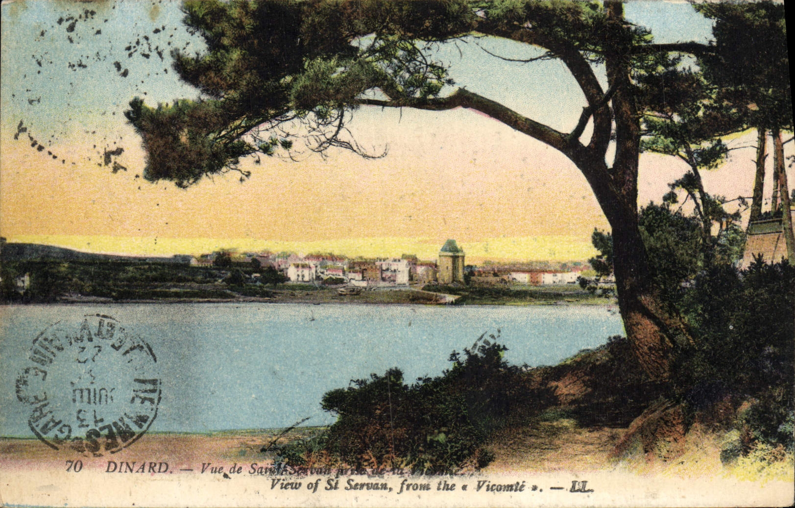 CPA Dinard Vue De Saint Servan prise de la Vicomte