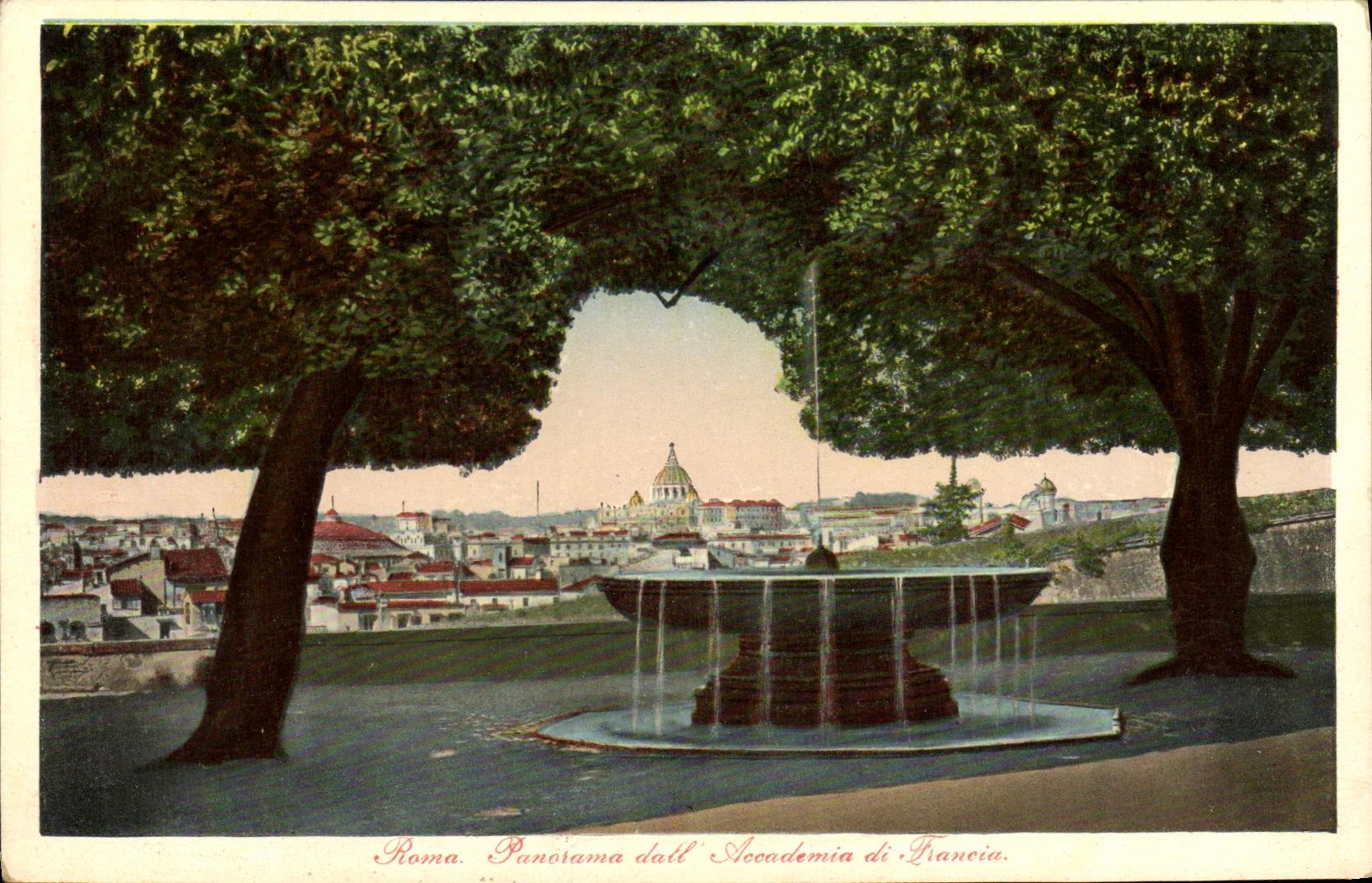 CPA Roma Panorama Dall Academia de Francia