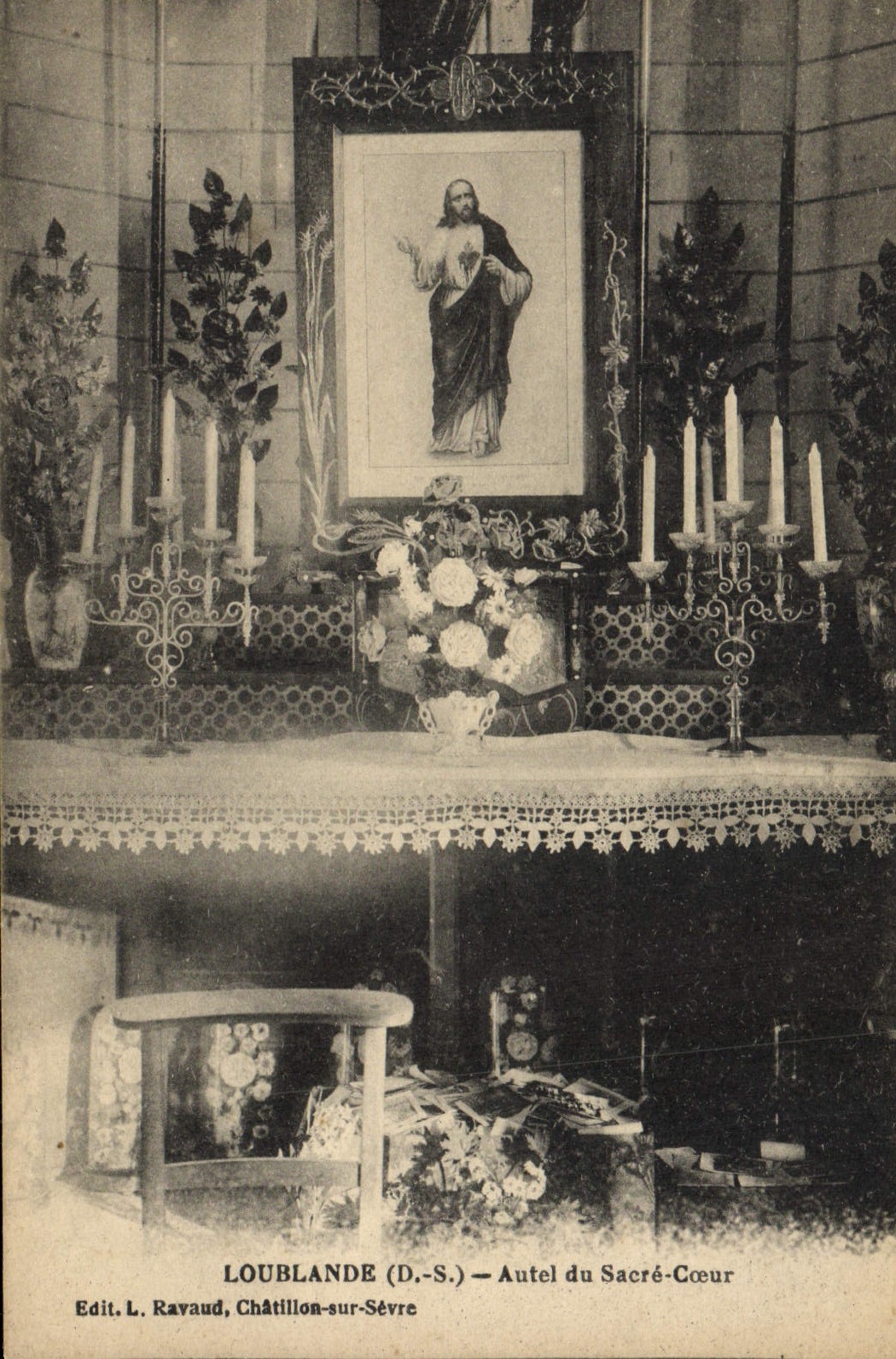 VINTAGE POSTCARD Loublande Furnace bridge of the Sacring Heart