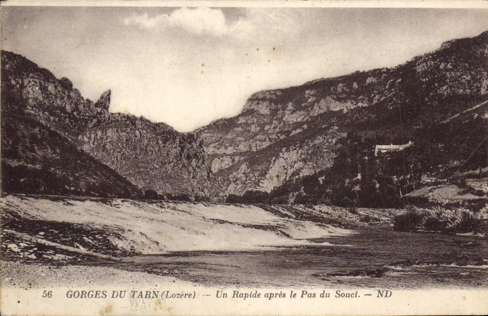 VINTAGE POSTCARD Falls Of Tran a Rapid after the Step of the Concern