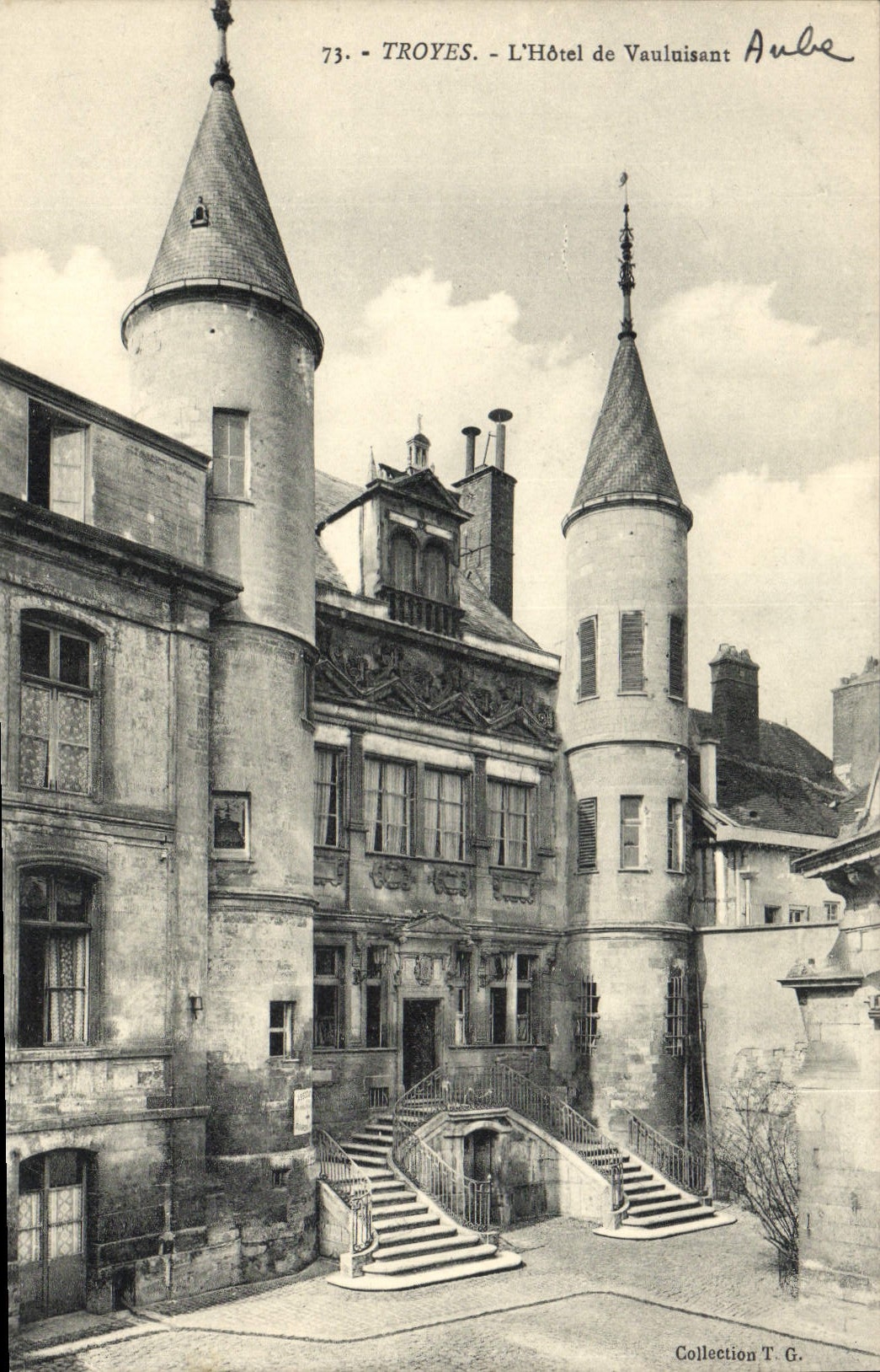 VINTAGE POSTCARD Troyes the Hotel of Vauluisant