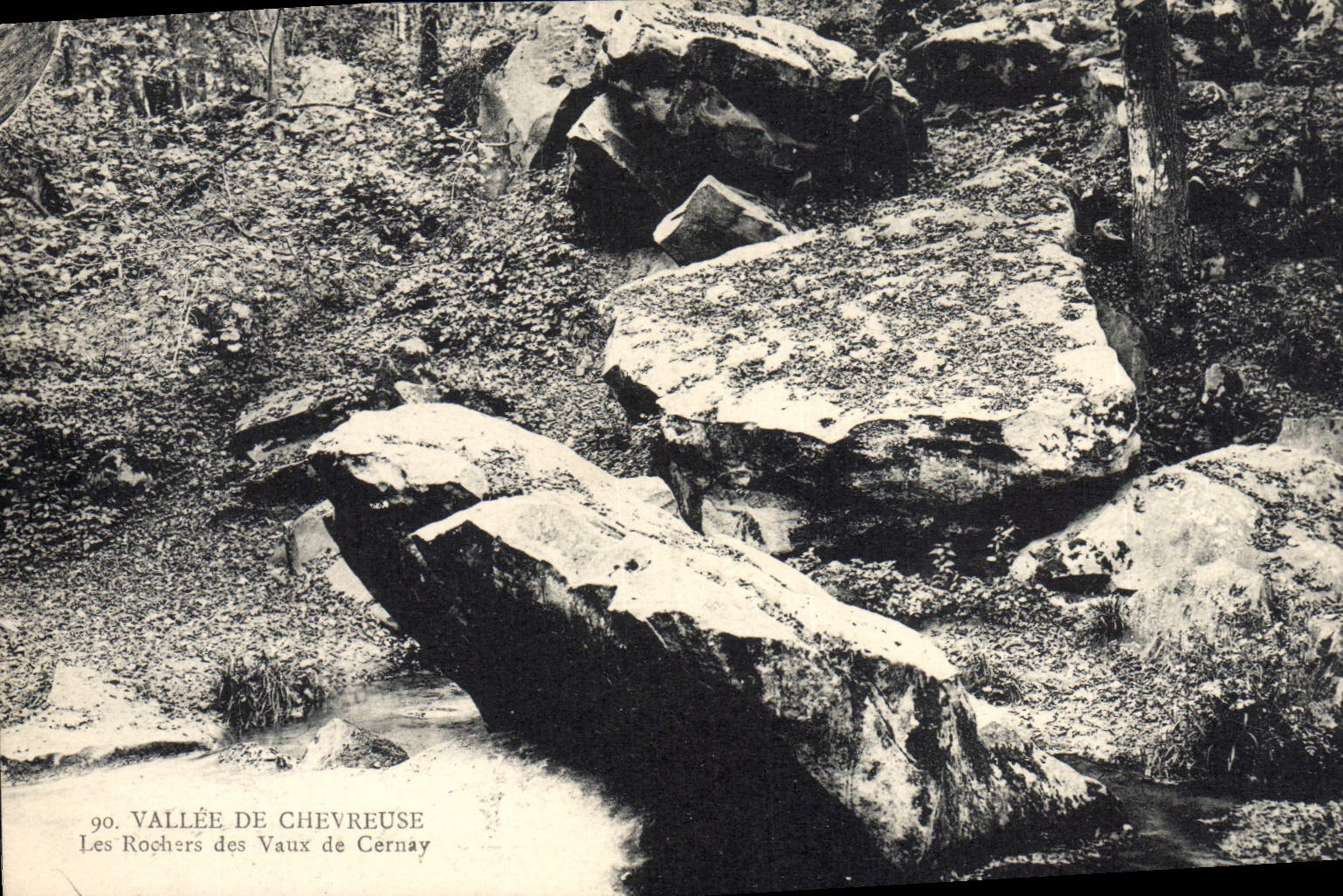 VINTAGE POSTCARD Vallée de Chevreuse the rocks of Be worth of Cernay