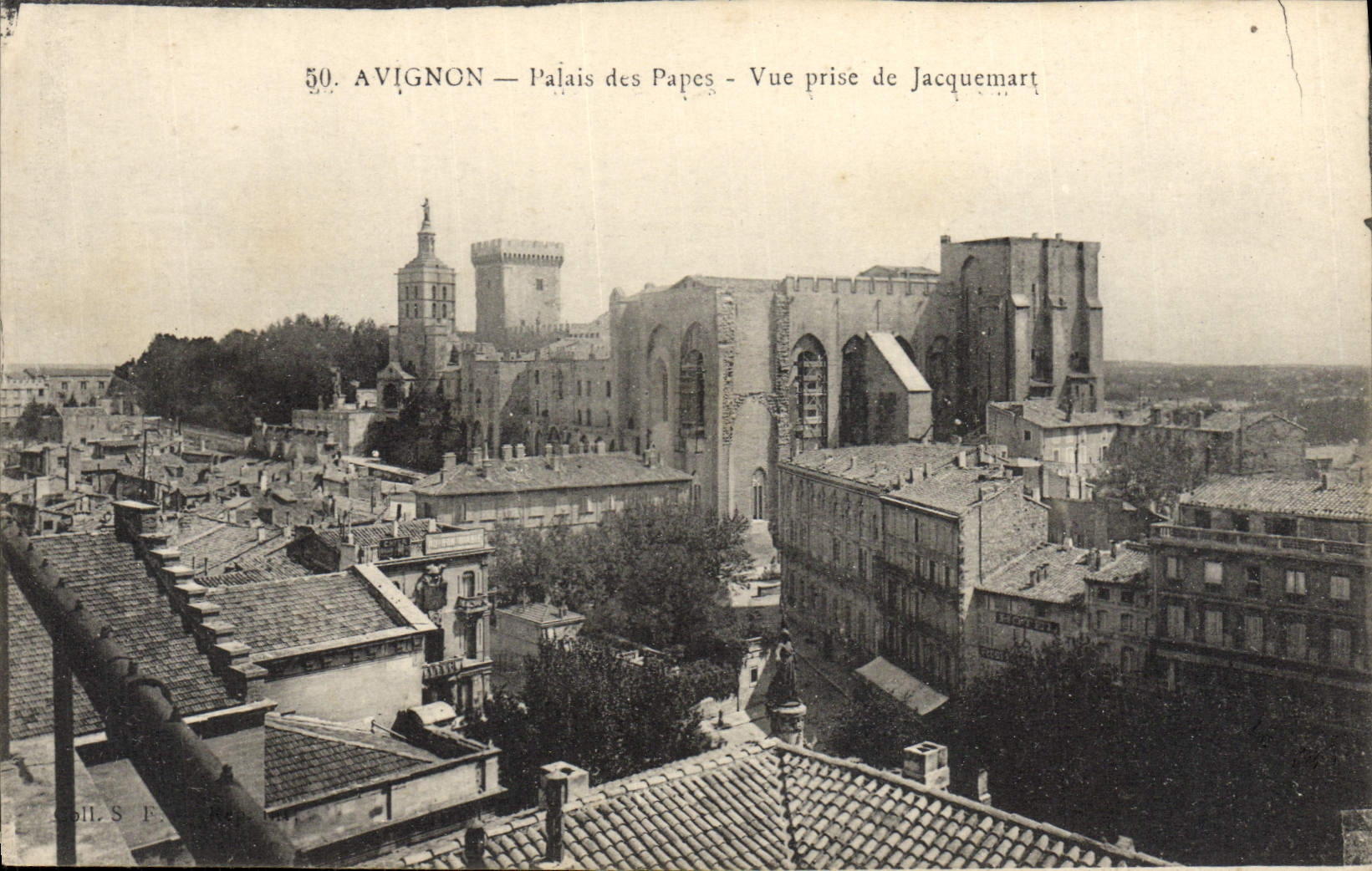 VINTAGE POSTCARD Avignon Palate of the Popes Seen from of Jacquemart