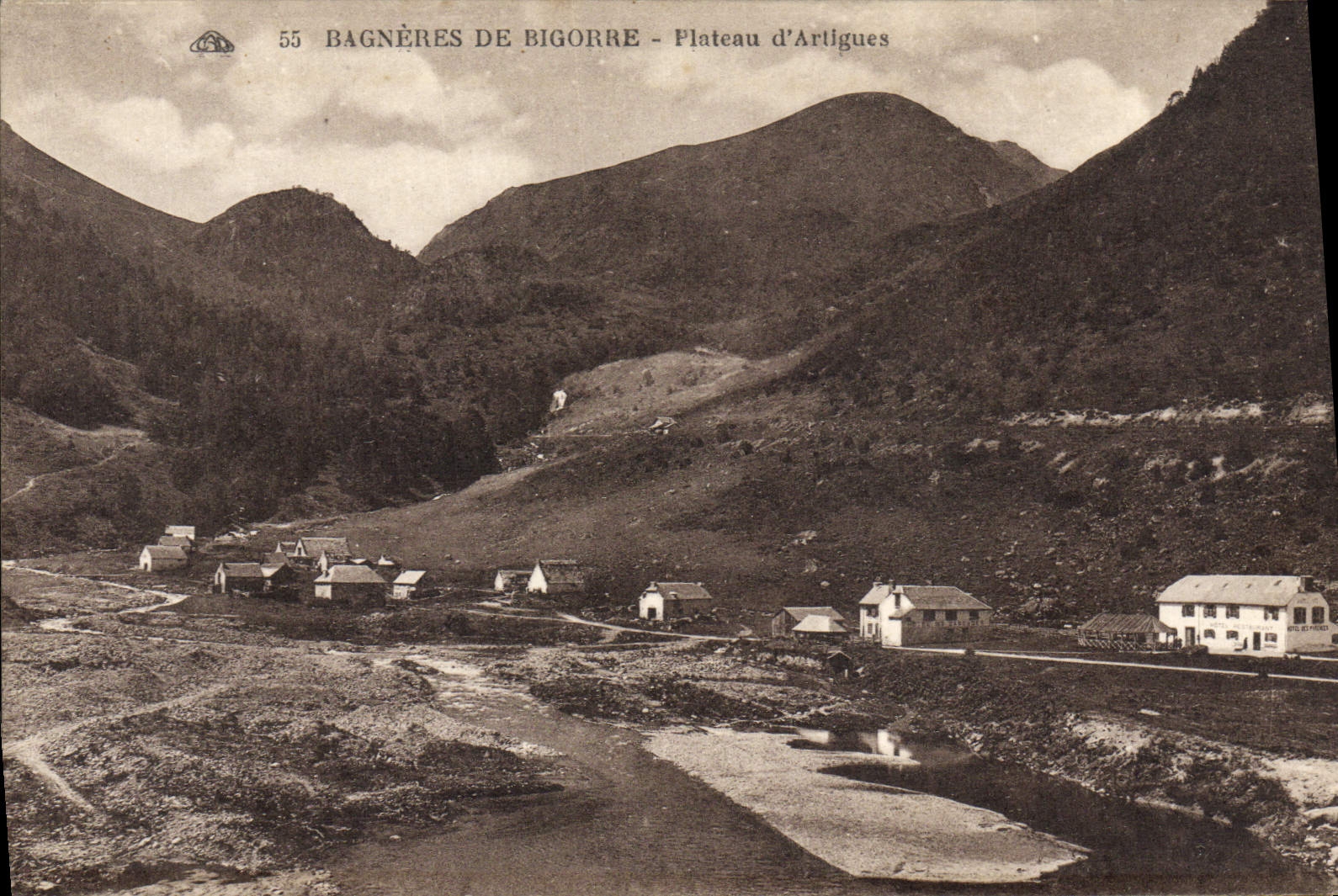 VINTAGE POSTCARD Bagneres de Bigorre Plate of Arligues