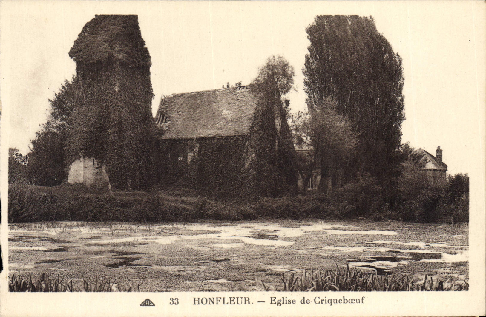 CPA Honfleur Eglise de Criqueboeuf