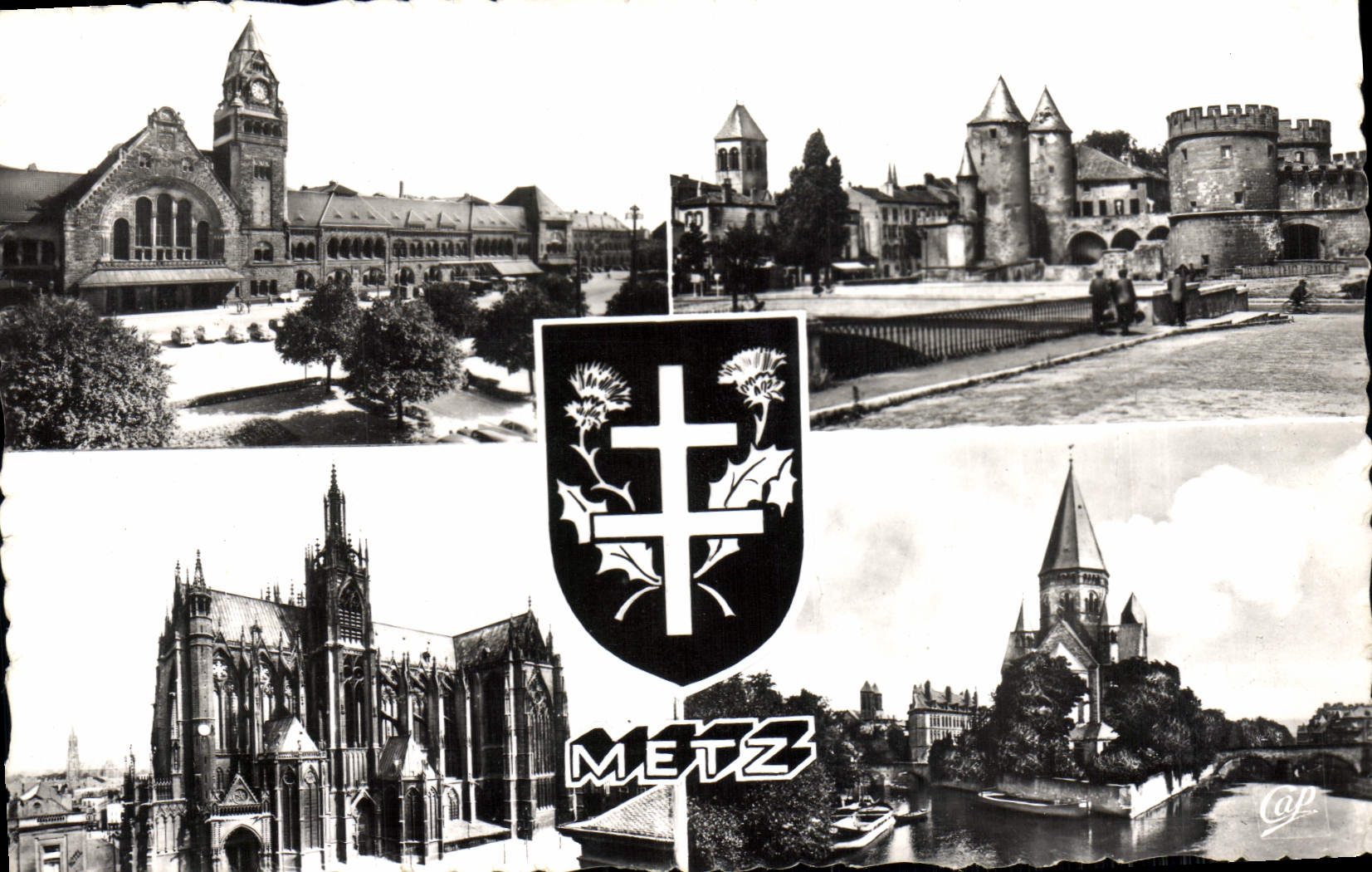 MODERN CARD Metz Parks Gate of German Cathedrale Protestant Temple