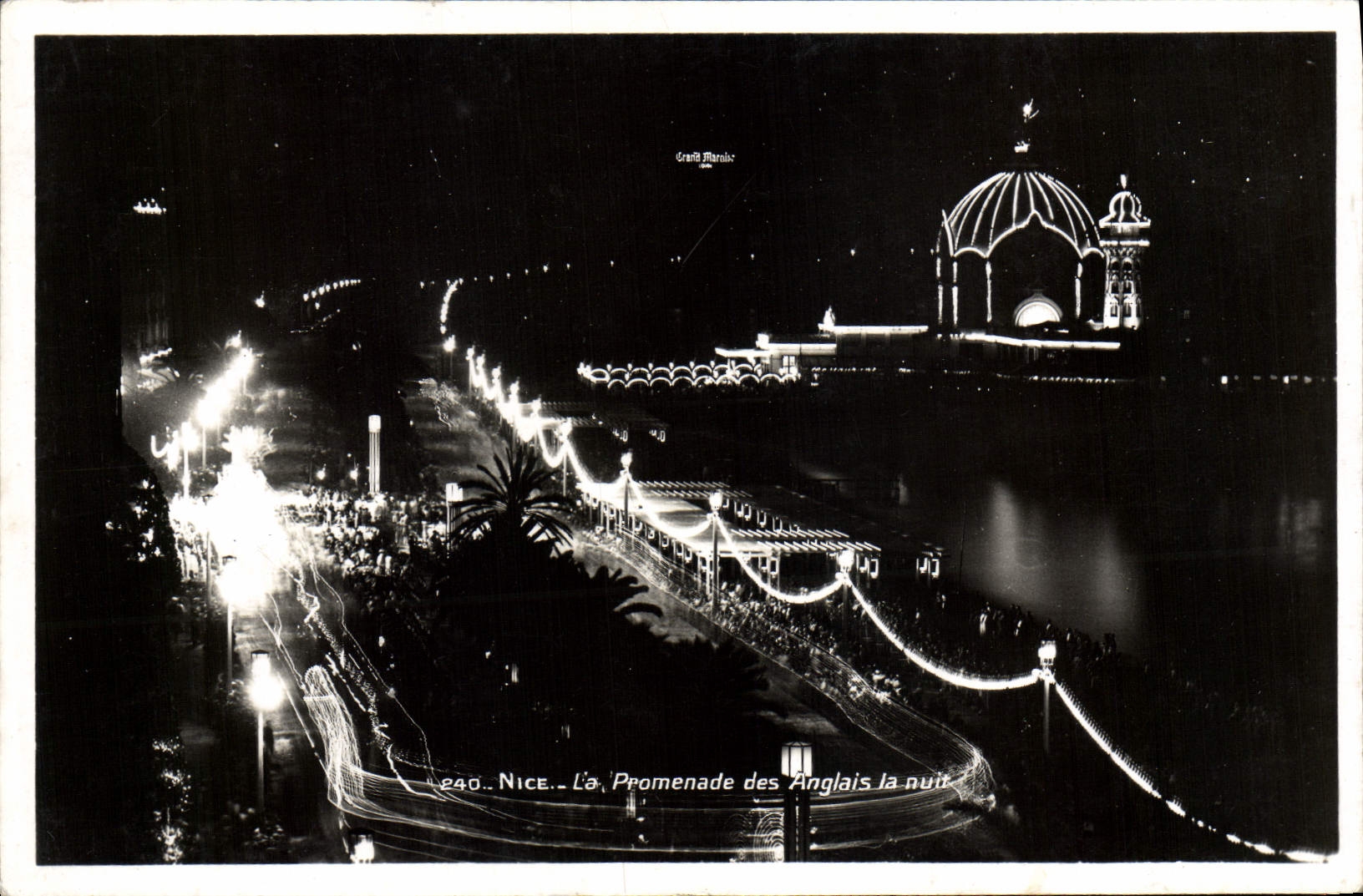 CPA Nice La Promenade Des Anglais La nuit