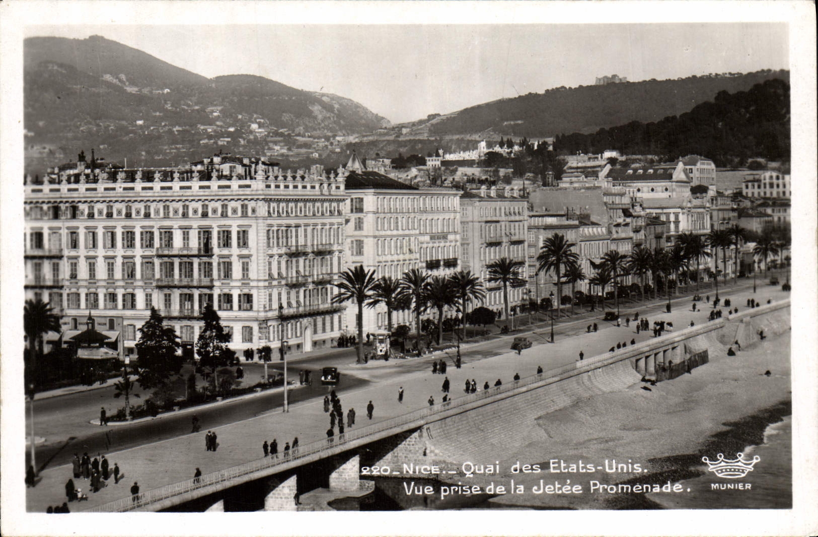 CPA Nice Quai Des Etats Unis Vue Prise De La Jetee Promenade