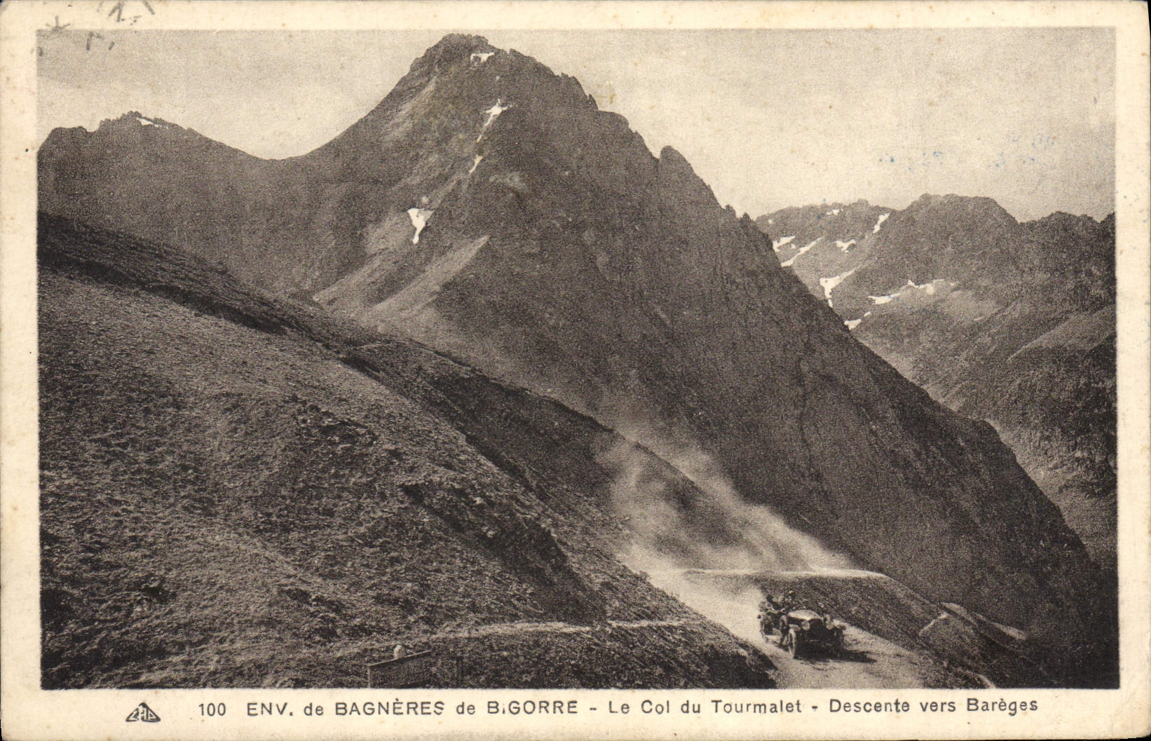 CPA Env De Bagneres De B'igorre Le Col Du Tourmalet Descente Vers Bareges