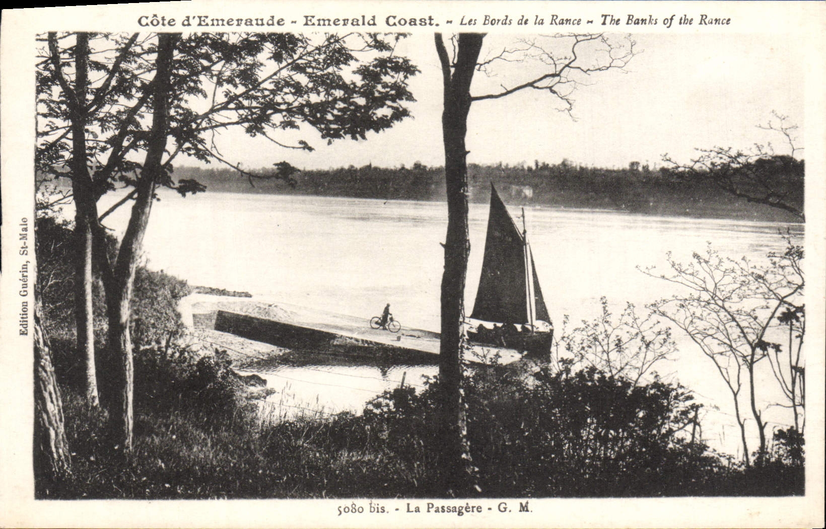 VINTAGE POSTCARD Emerald Dimension edges of Rancid the passagere Boat