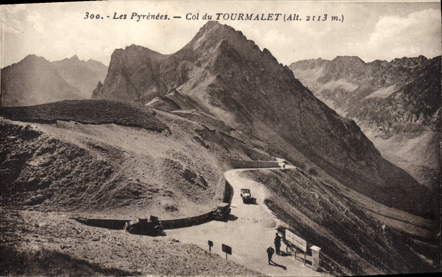 VINTAGE POSTCARD the Pyrenees Collar of Tourmalet
