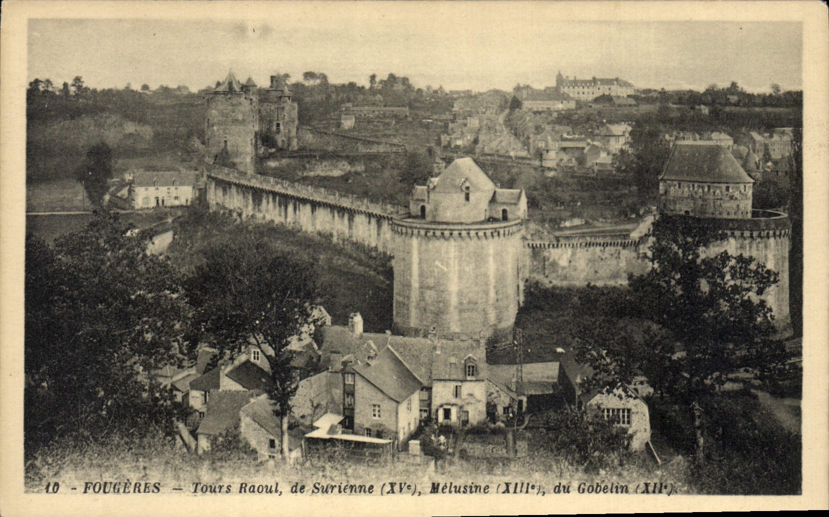 VINTAGE POSTCARD Ferns Tours Raoul de Surienne Melusine of the Goblin