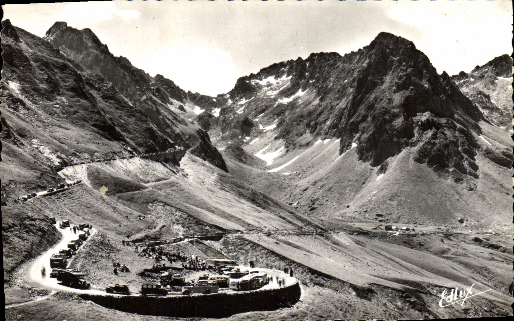 MODERN CARD Route in Tourmalet At Chains of the Pyrenees