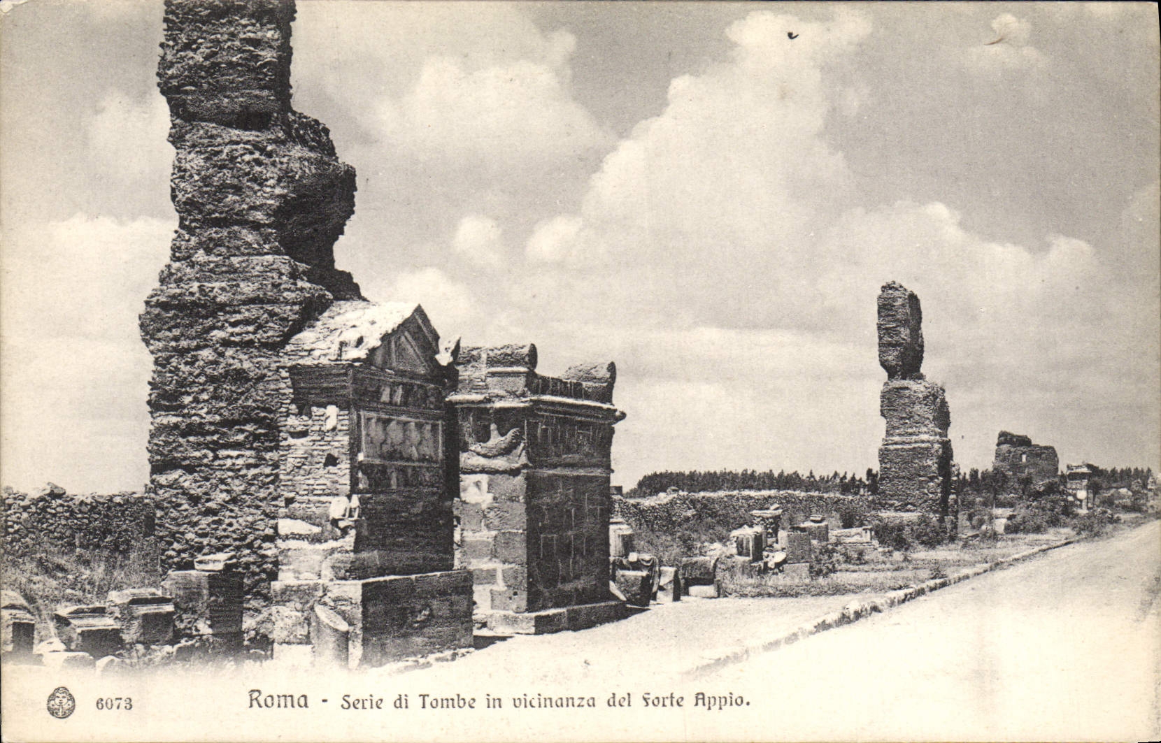 La POSTAL Roma de la VENDIMIA prevaleció di Tombe en el appio fuerte de Vicinaza LED