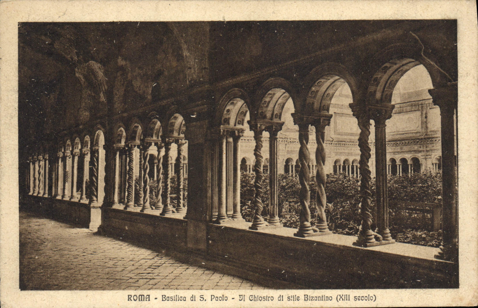 POSTAL Roma Basilica di S Pablo de la VENDIMIA