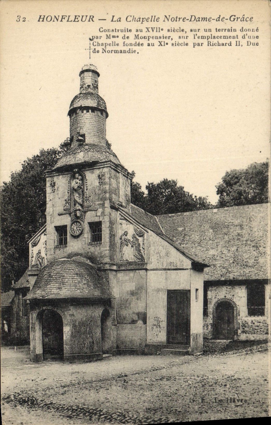 VINTAGE POSTCARD Honfleur La Chapelle Notre Dame de Grace