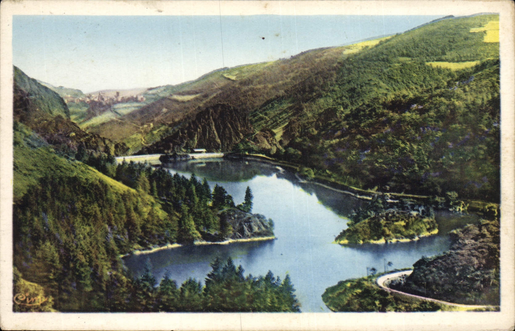 Alrededores de la POSTAL de la VENDIMIA de la detención de Saint-E'tienne Rochetaille del hoyo del infierno