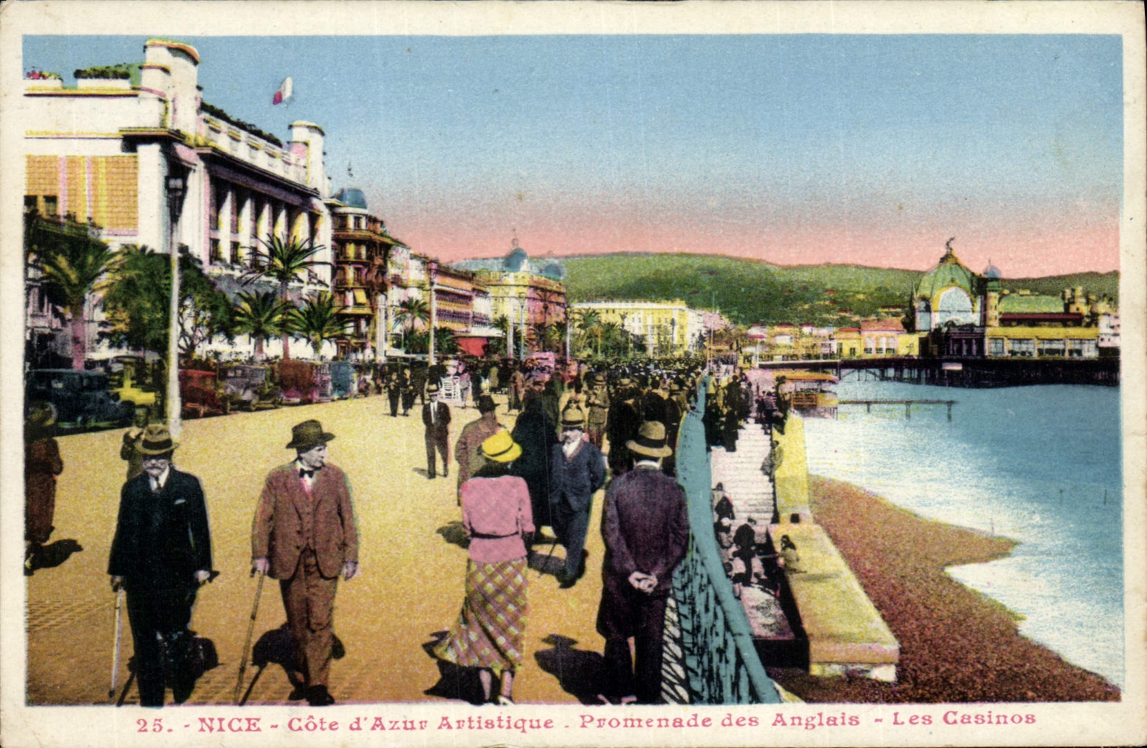 VINTAGE POSTCARD Nice Walk of English casinos