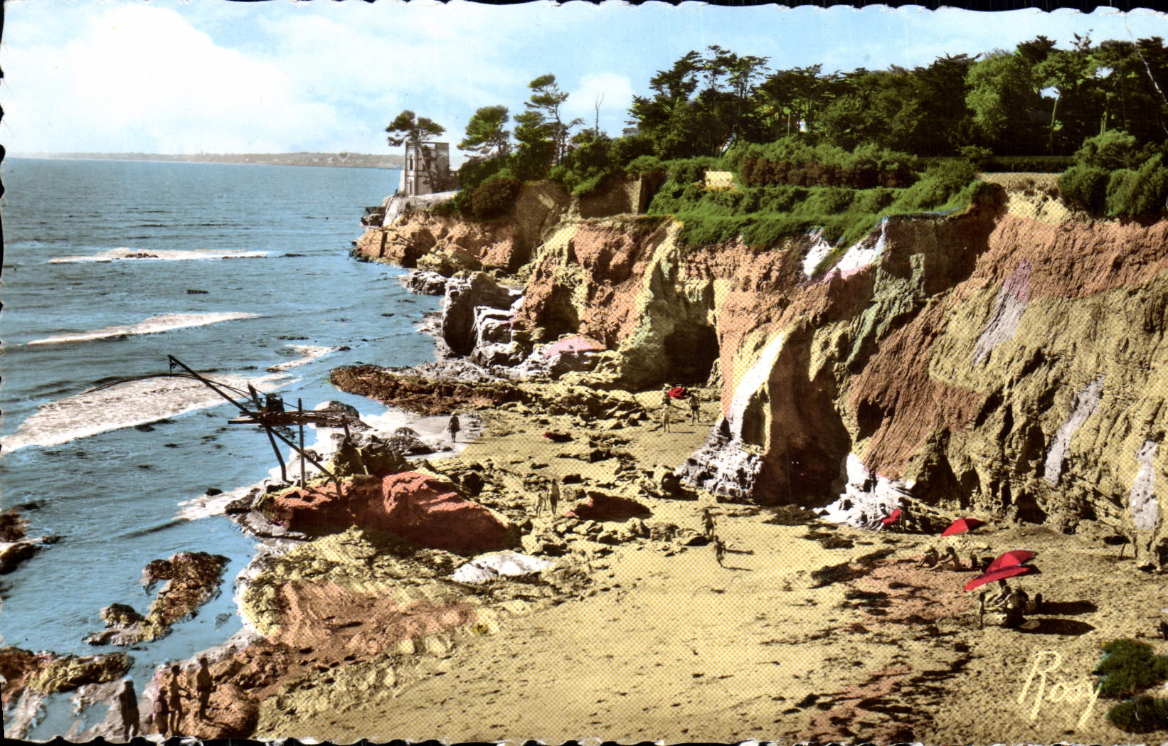 MODERN CARD Bernerie Beach of Gray Rocks