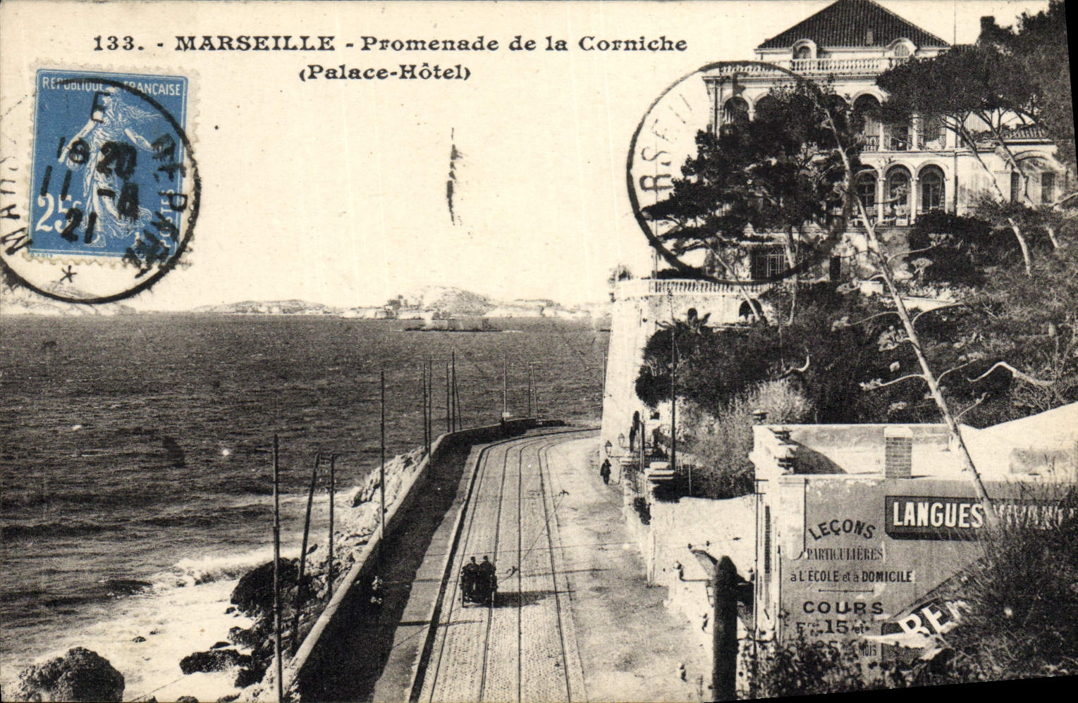 Caminata de Marsella de la POSTAL de la VENDIMIA del hotel luxe del hotel del De de la cornisa