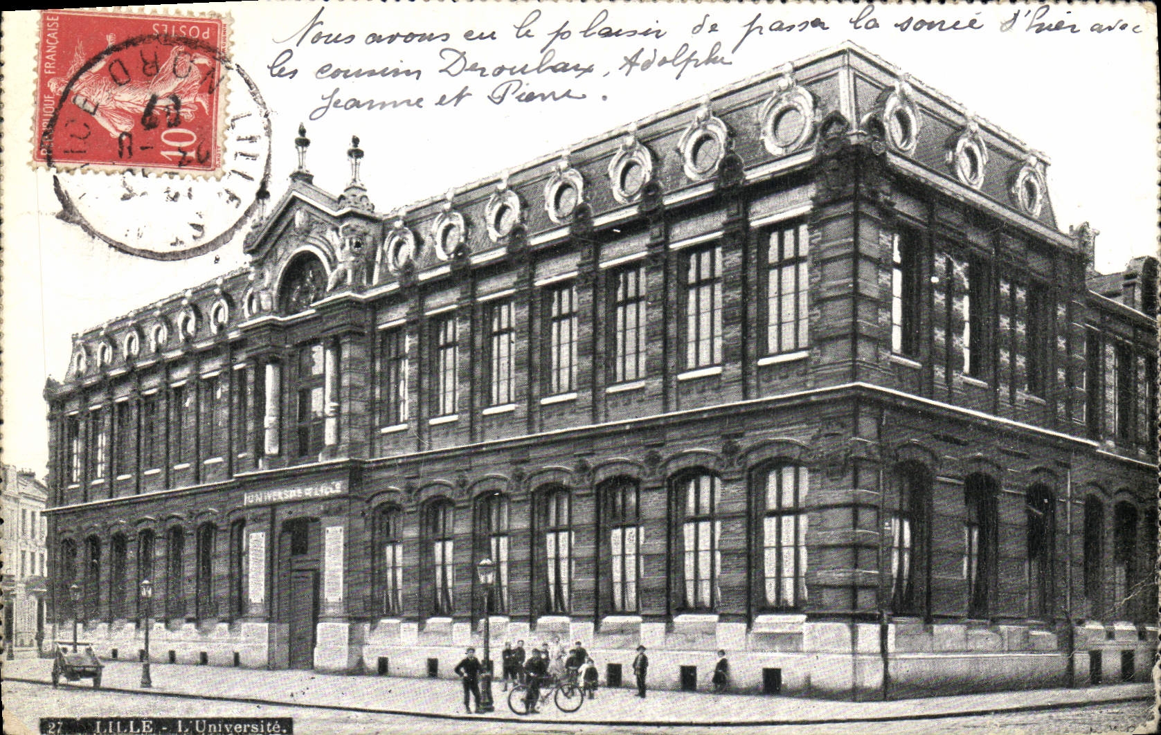 VINTAGE POSTCARD Lille the university