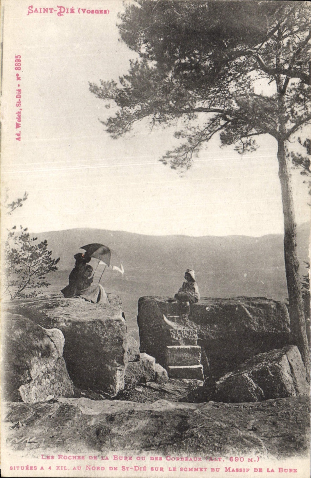 CPA Saint Die Les roches de la Bure ou des Corbeaux