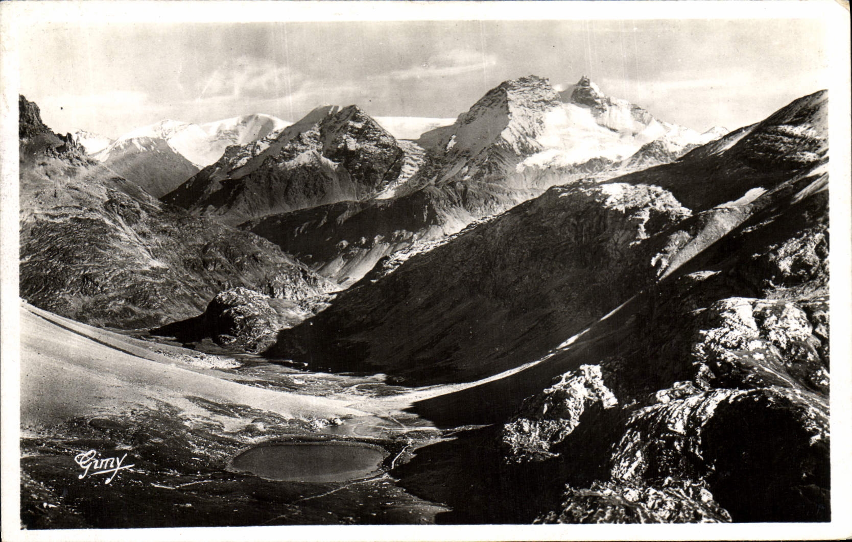 MODERN CARD the Alps of Savoy the Round Lake and the Collar of Vanoise