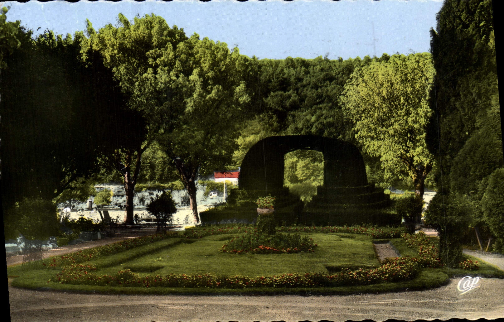 MODERN CARD Orbec out of Trough the Park of the Hotel of Croisy or Claude Debussy composed Jardin under the rain