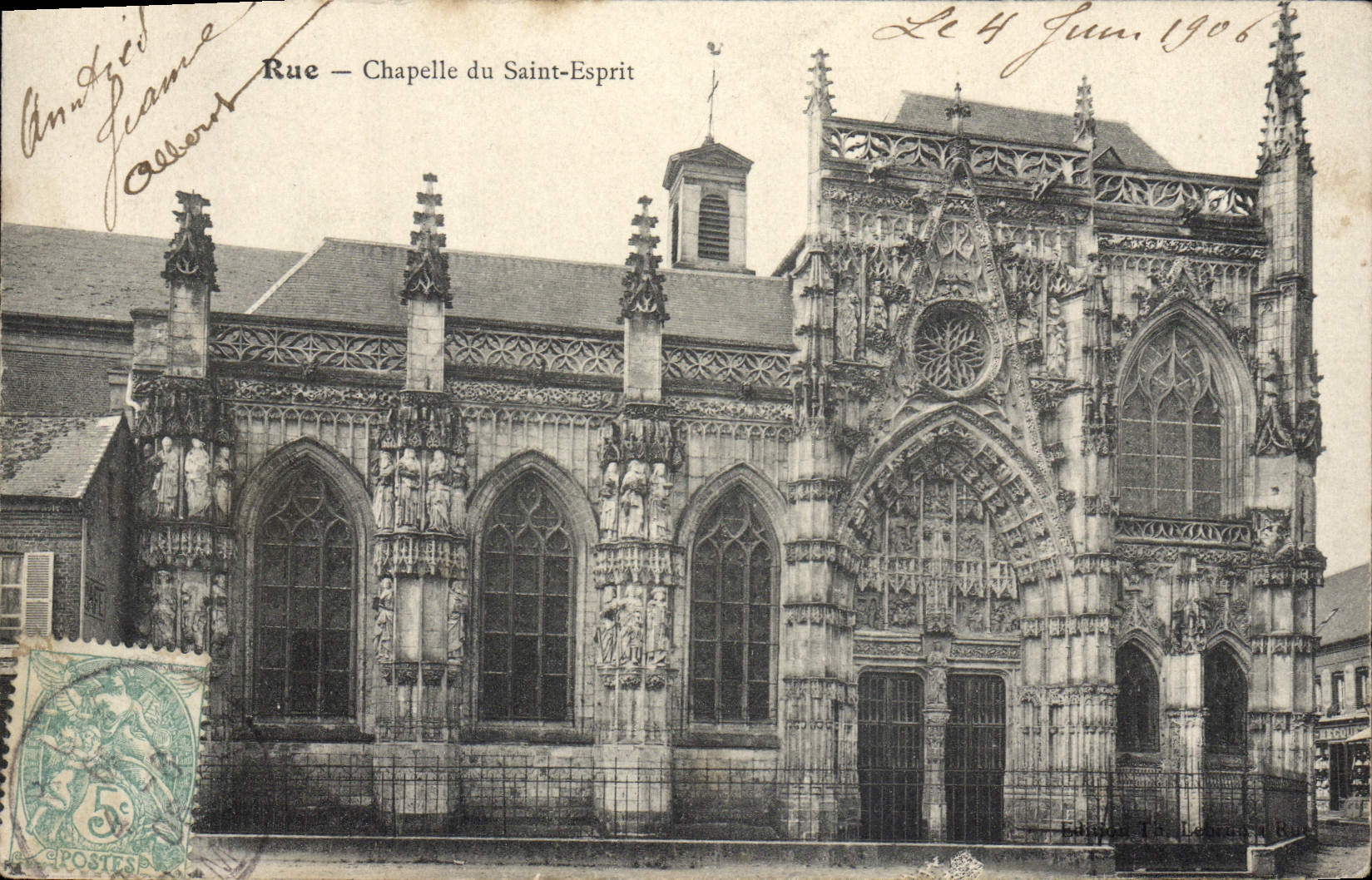 VINTAGE POSTCARD Street Vault of the Saint Spirit