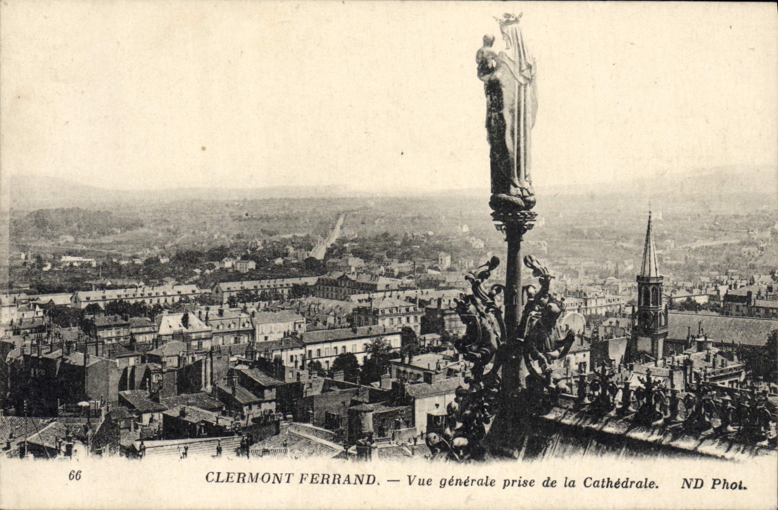 VINTAGE POSTCARD Clermont Ferrand View taken of the Cathedral