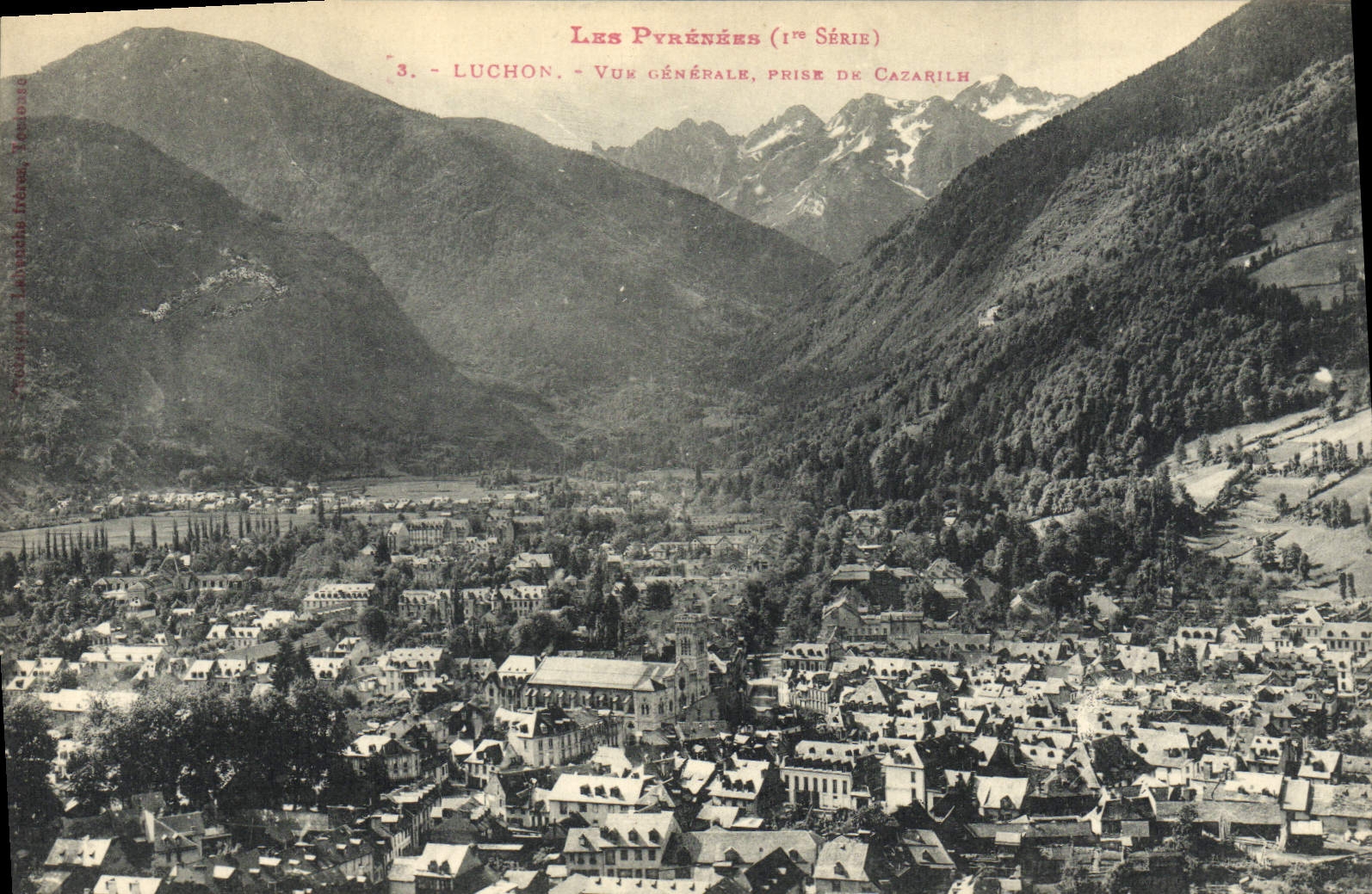 VINTAGE POSTCARD Luchon View Taken of Cazarilh