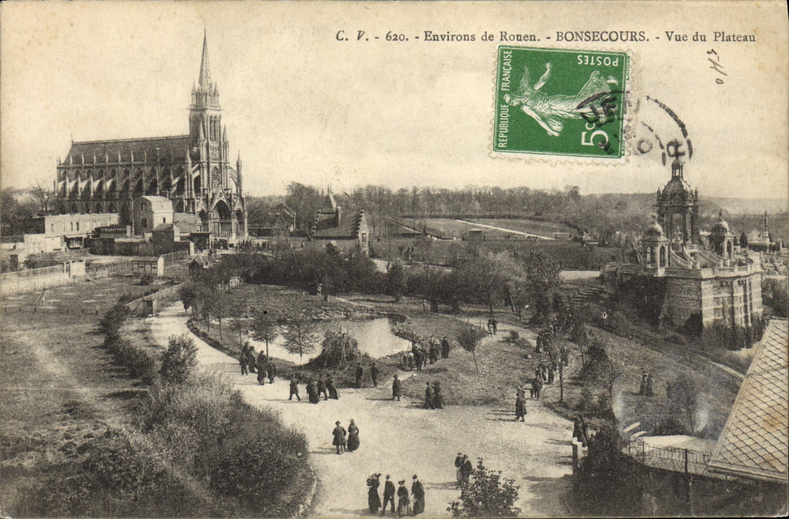 CPA Environs de Rouen Bonsecours Vue de Plateau