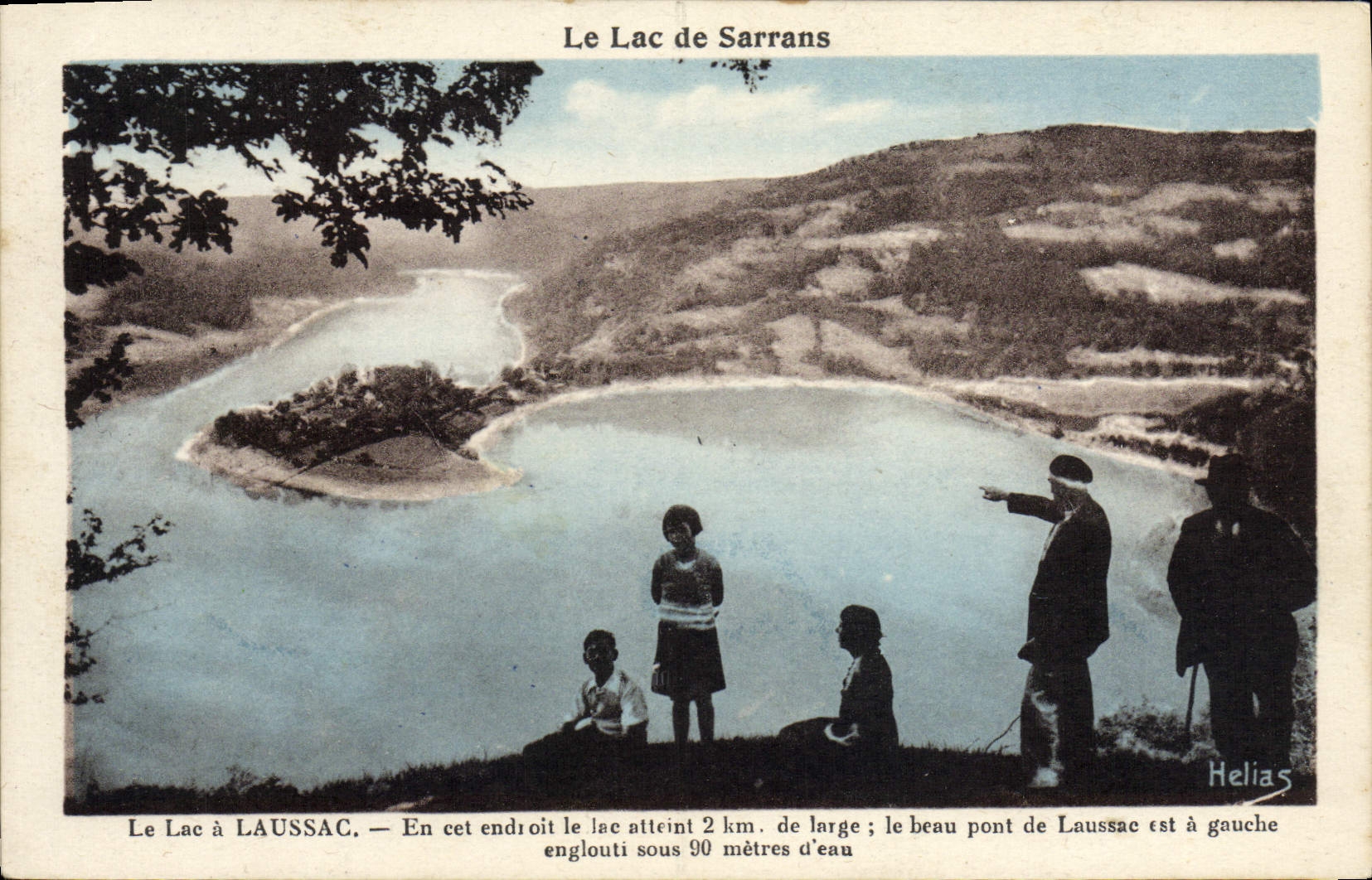 VINTAGE POSTCARD the Lake has Laussac Lac of Sarrans