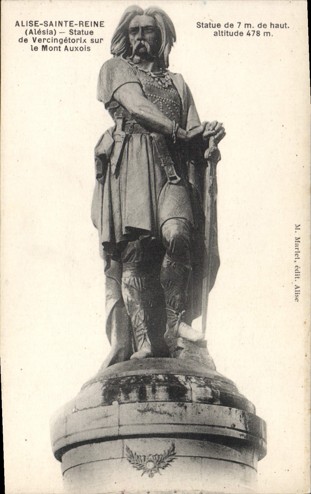 CPA Alise Sainte Reine Statue de Vercingetorix sur le Mont Auxois 