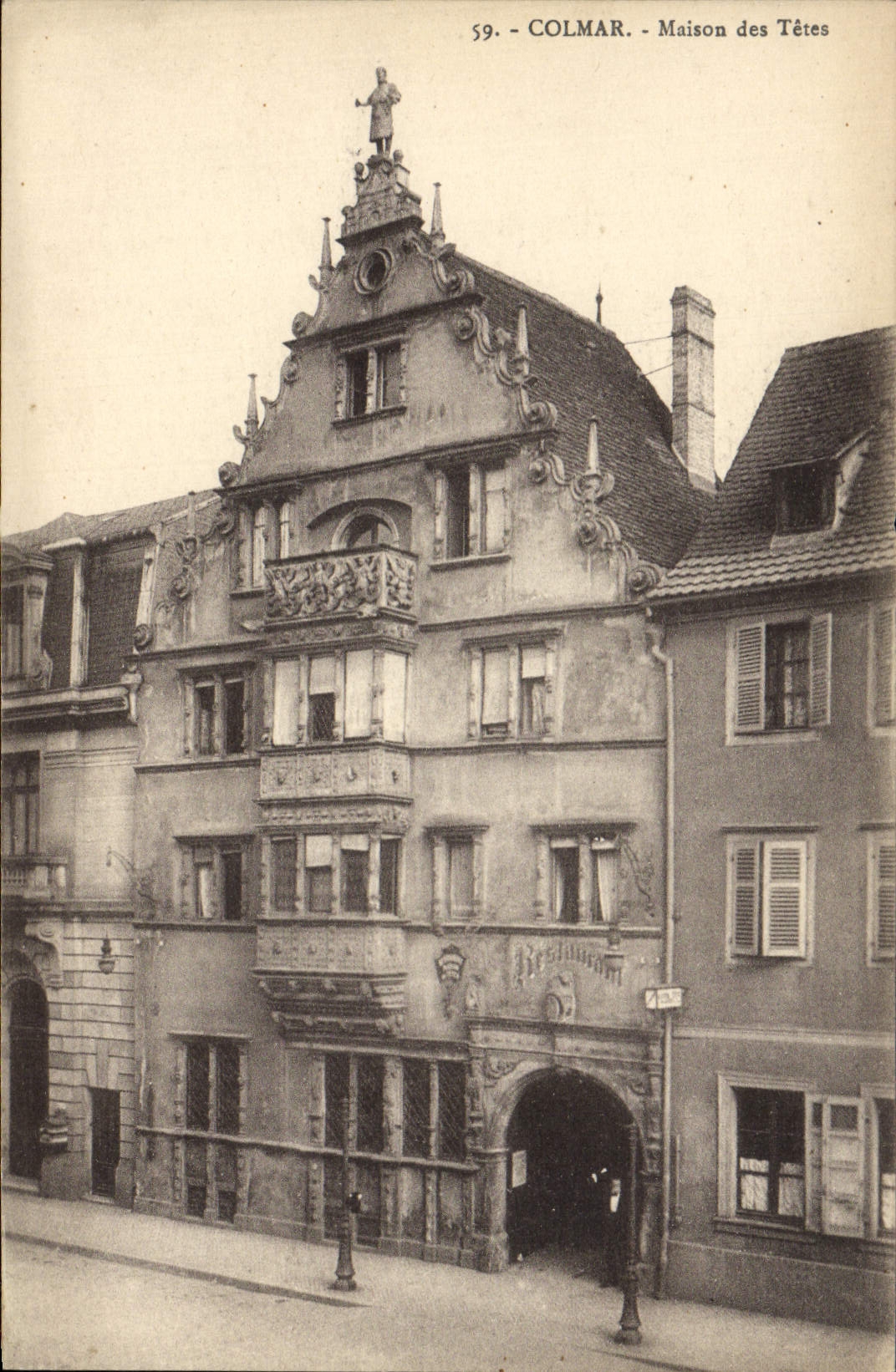 CPA Colmar Maison des Tetes