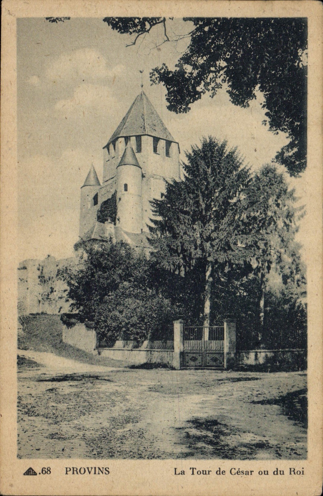 VINTAGE POSTCARD Layered branches the Tower of Cesar or the King