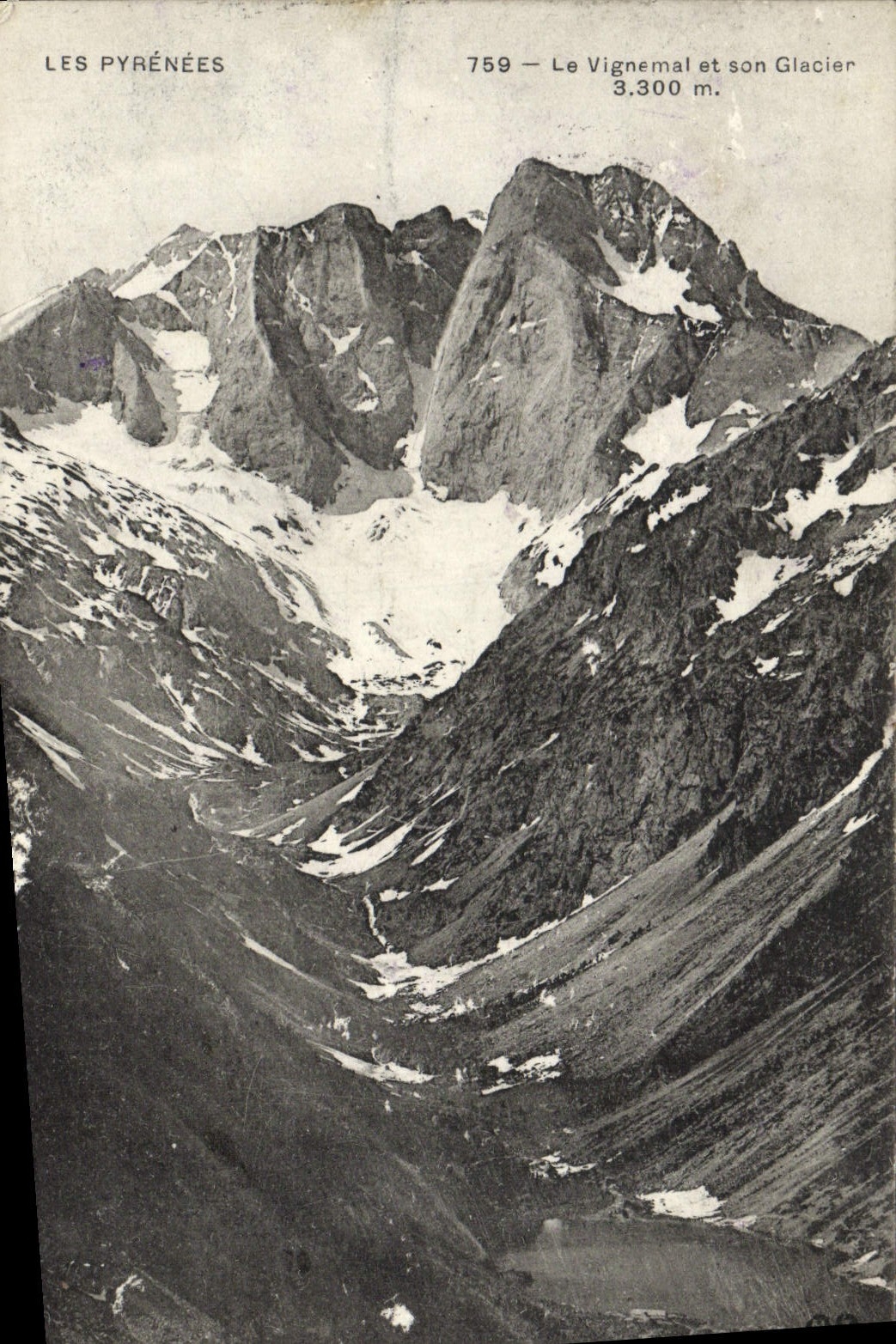 VINTAGE POSTCARD the Pyrenees Vignernal And Its Giacier