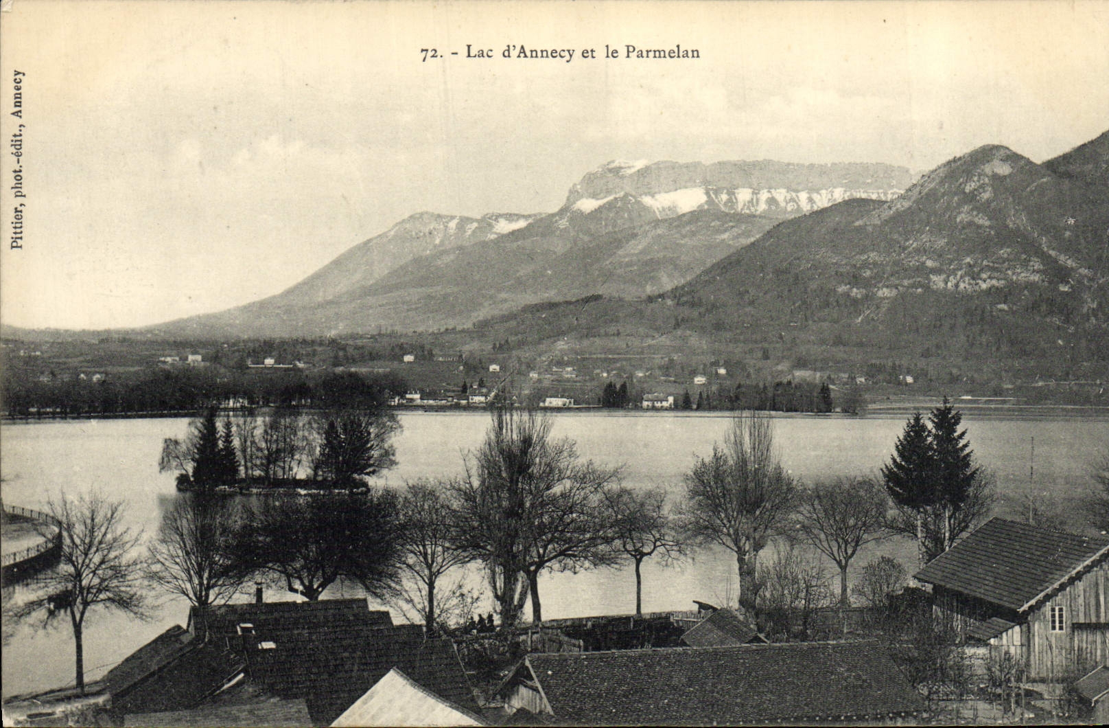 VINTAGE POSTCARD Lake Annecy and Parmelan