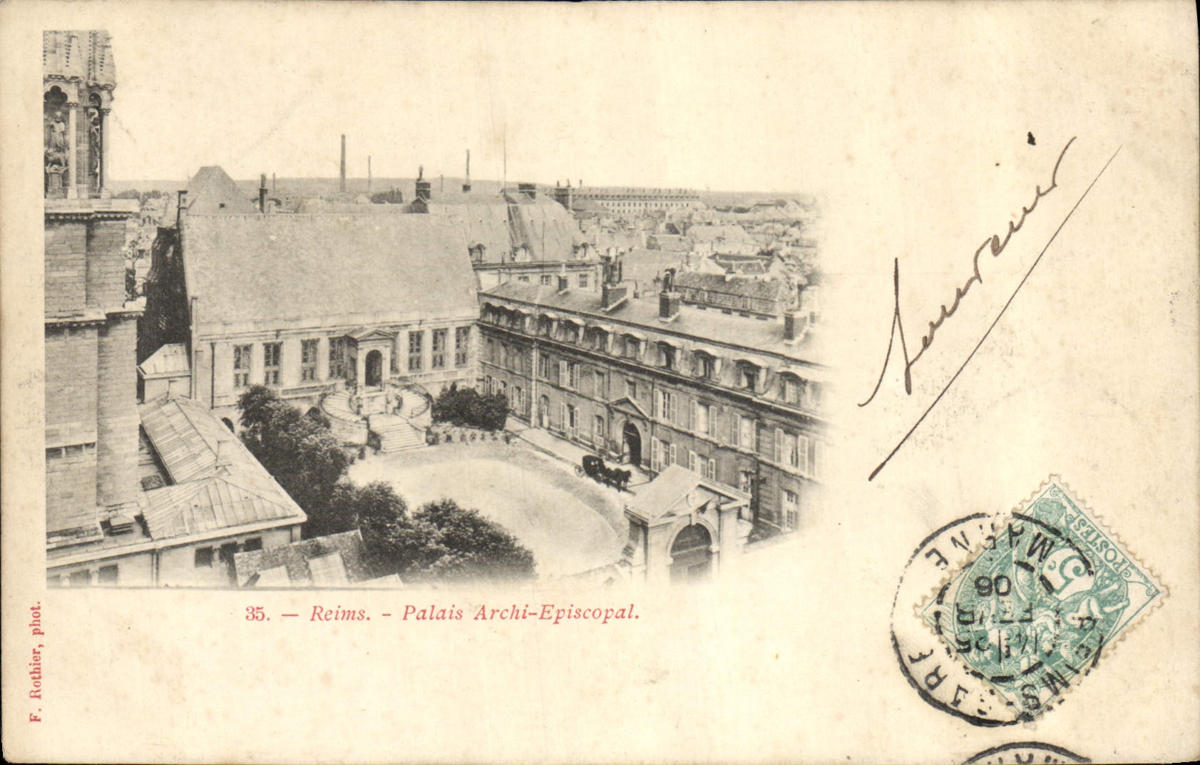 CPA Reims Palais Archi Episcopal