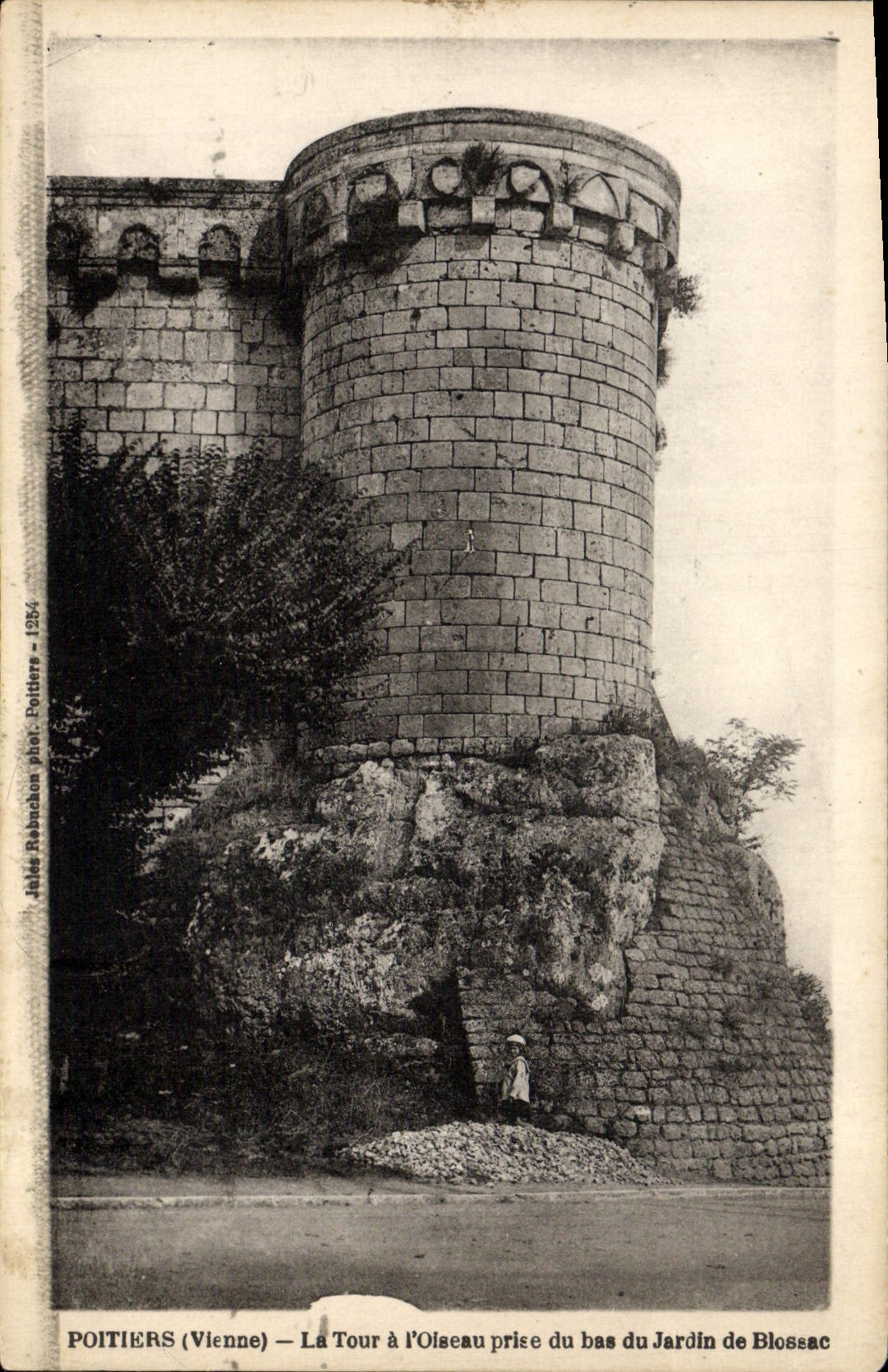 CPA Poitiers La Tour a L'Oiseau prise du bas du Jardin de Blossac