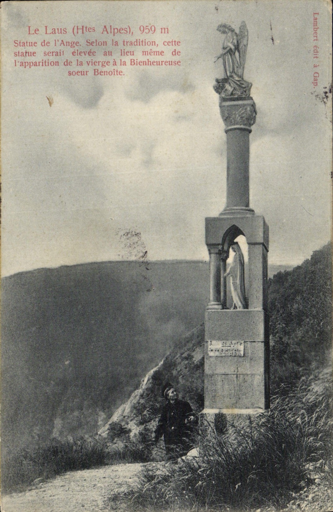CPA Le Laus Statue de l'Ange 