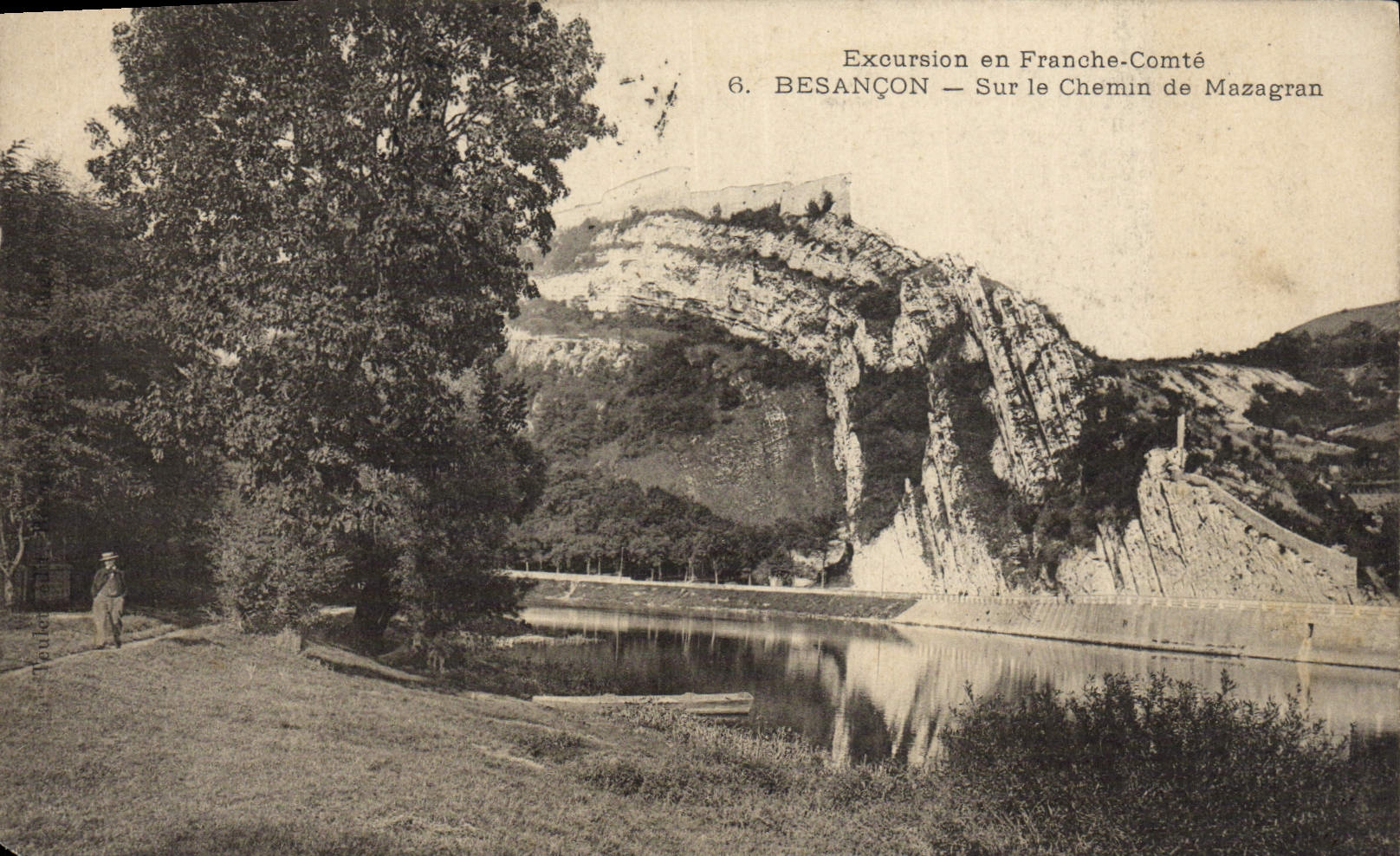 CPA Besancon Sur le Chemin de Mazagran