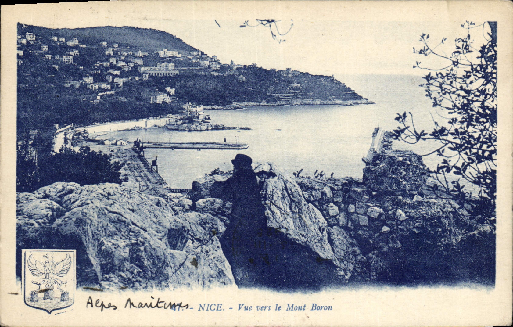 CPA Nice Vue Vers le Mont Boron