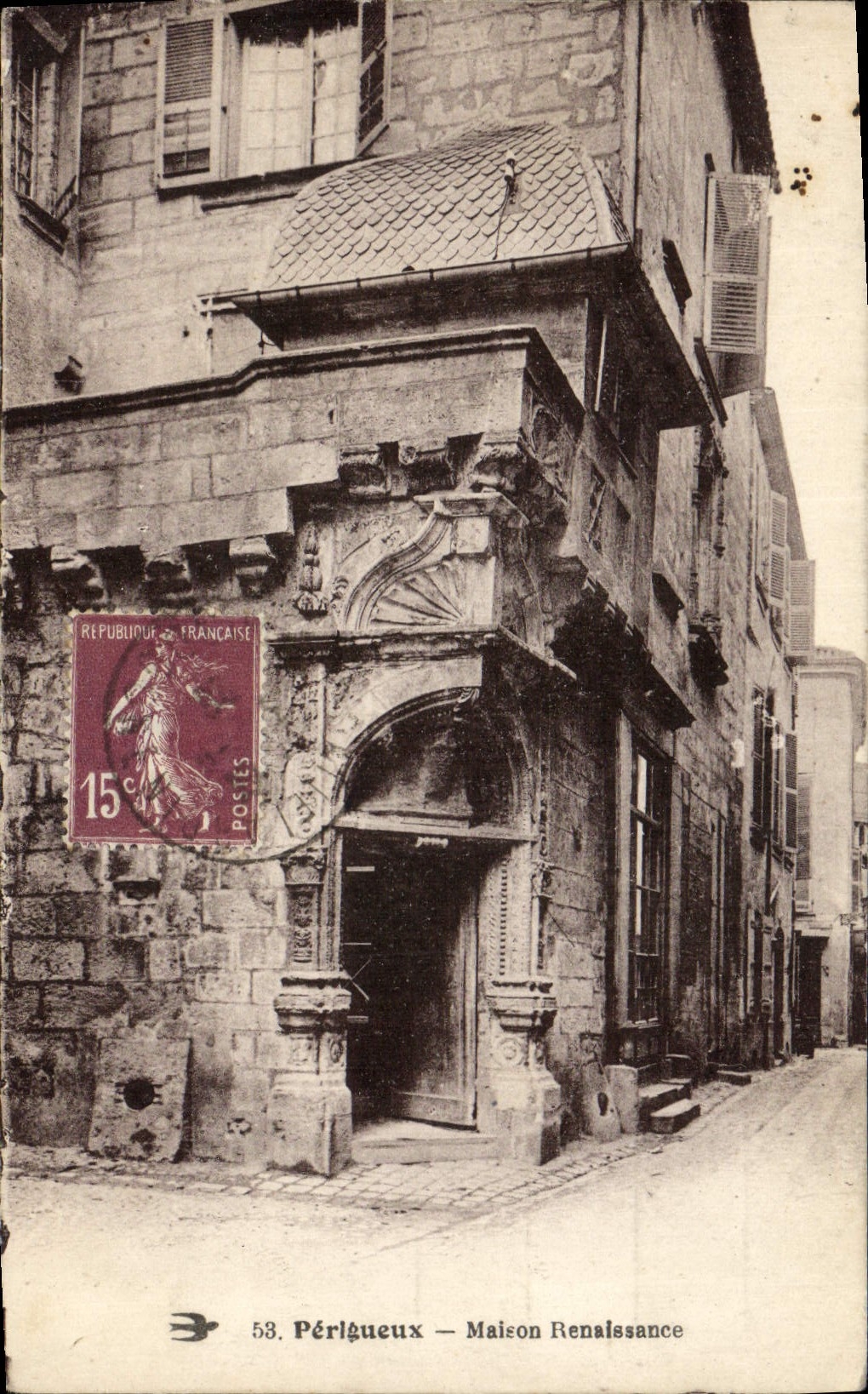VINTAGE POSTCARD Périgueux House Renaissance