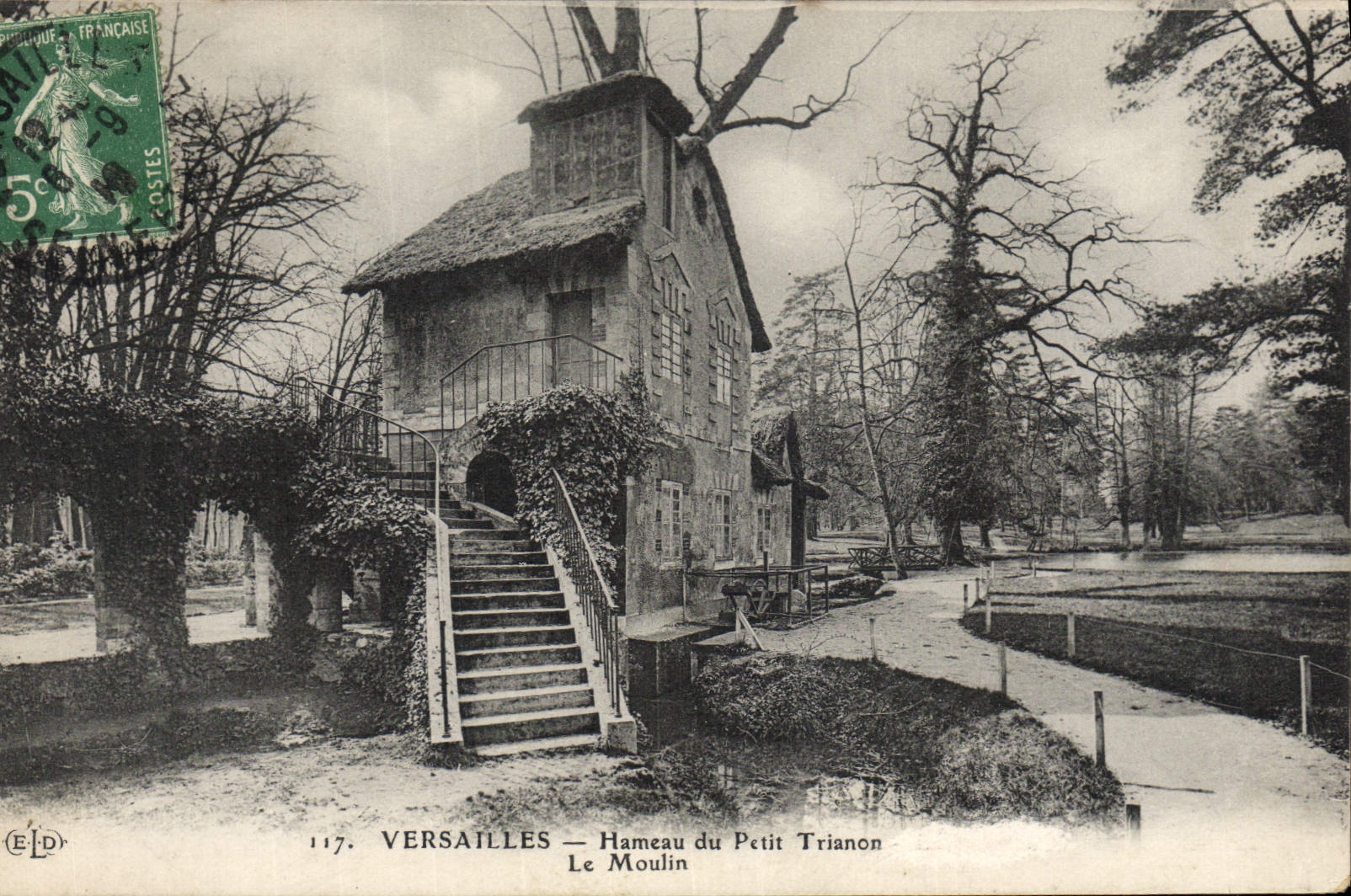 VINTAGE POSTCARD Versailles Hamlet of Small Trianon the mill