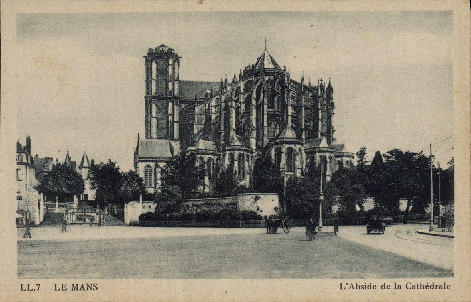 CPA Le Mans L'abside de la cathedrale